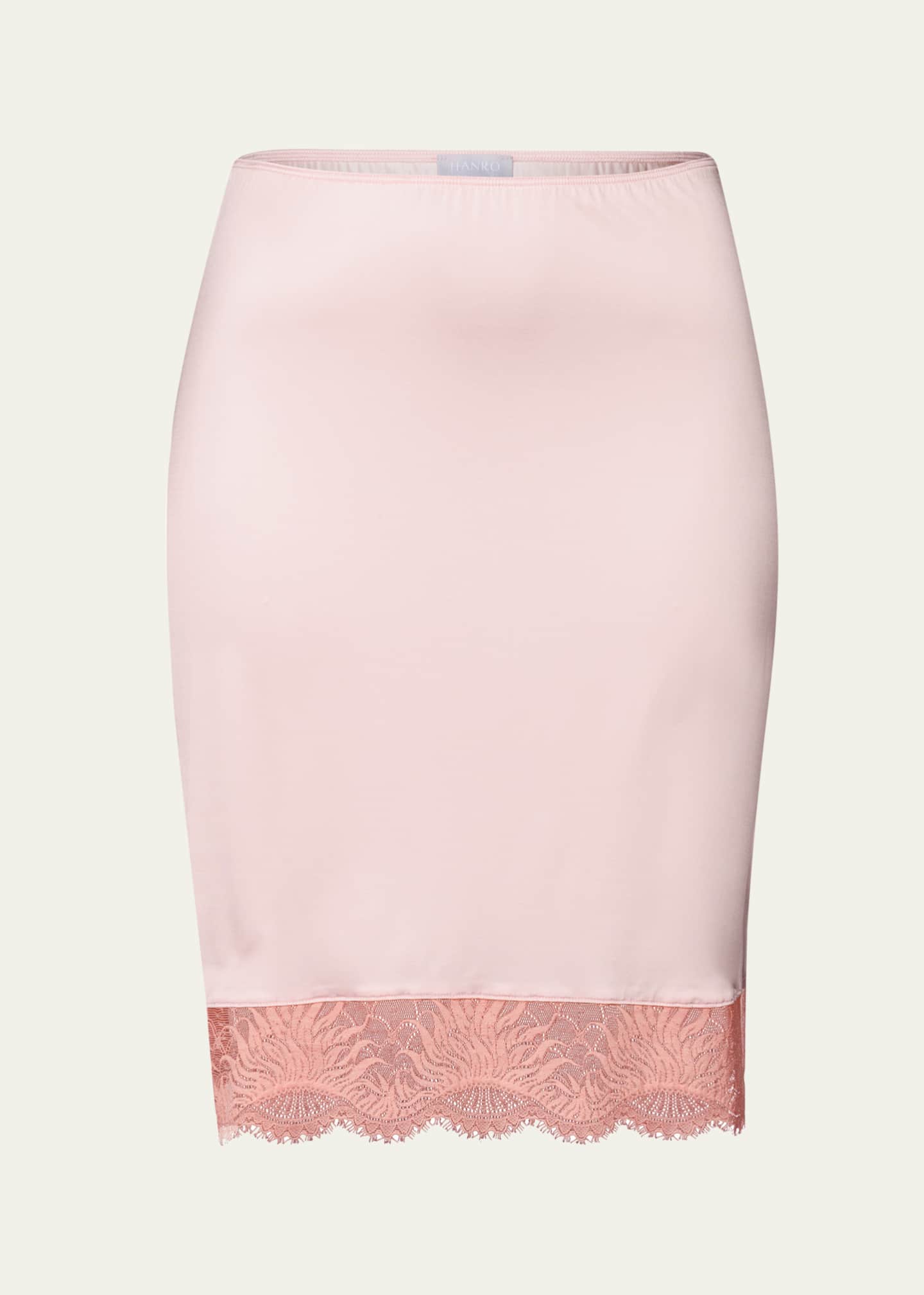 Hanro Gale Lace-Trim Satin Half Slip Image 1 of 4