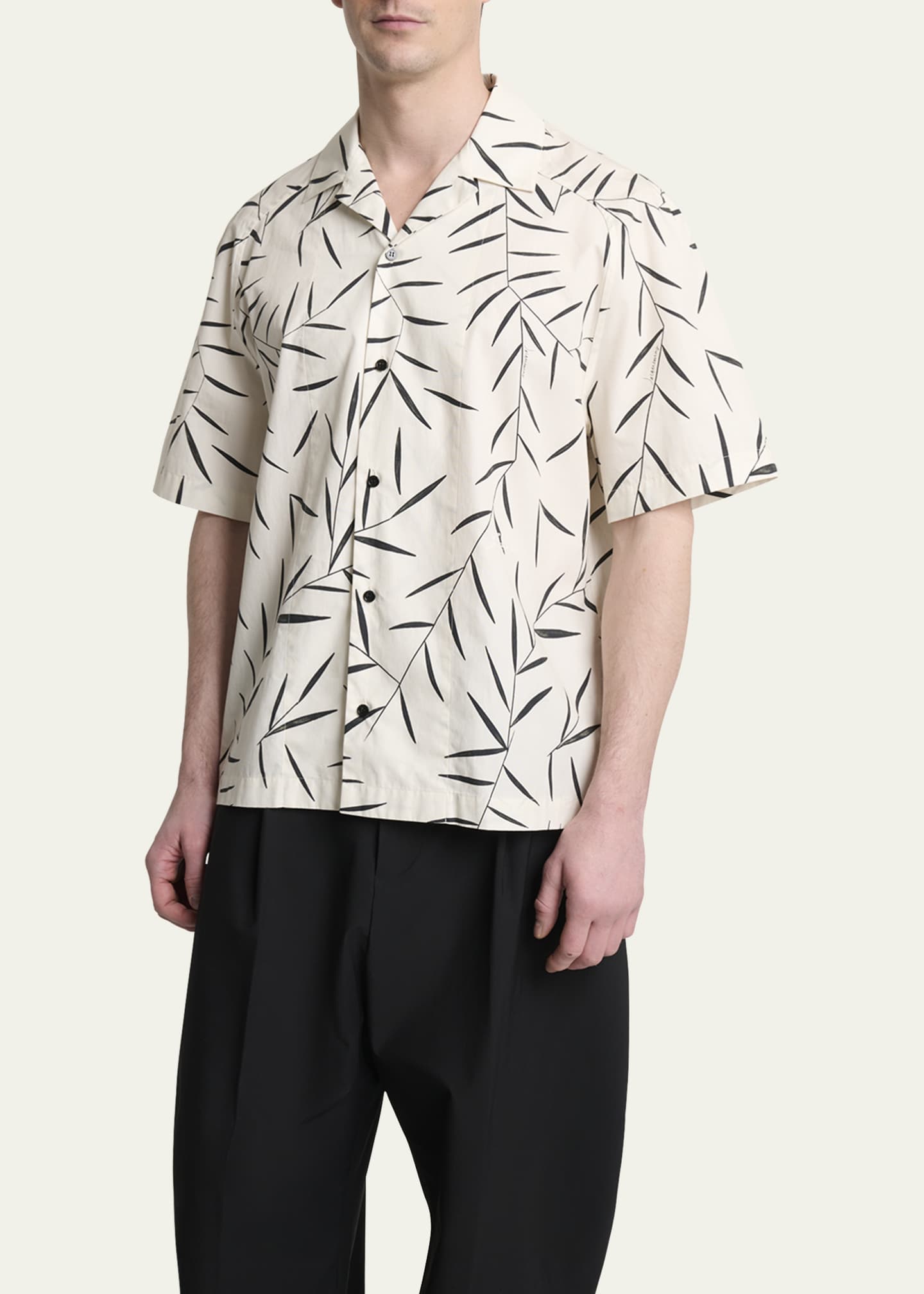 Jacquemus Men's Fonccio Cotton Camp Shirt Image 4 of 5