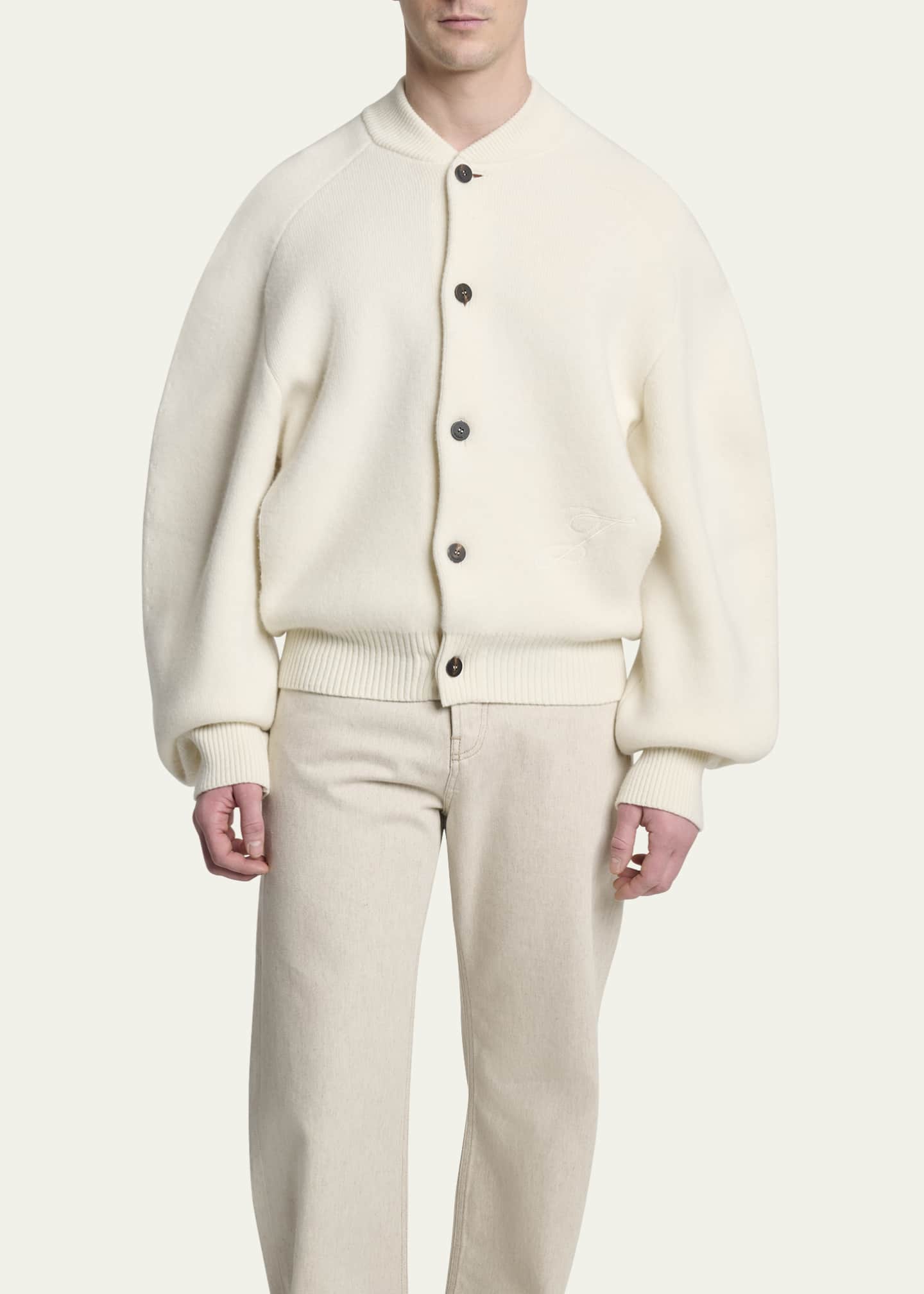Jacquemus Men's Wool Oversized Cardigan Image 4 of 5