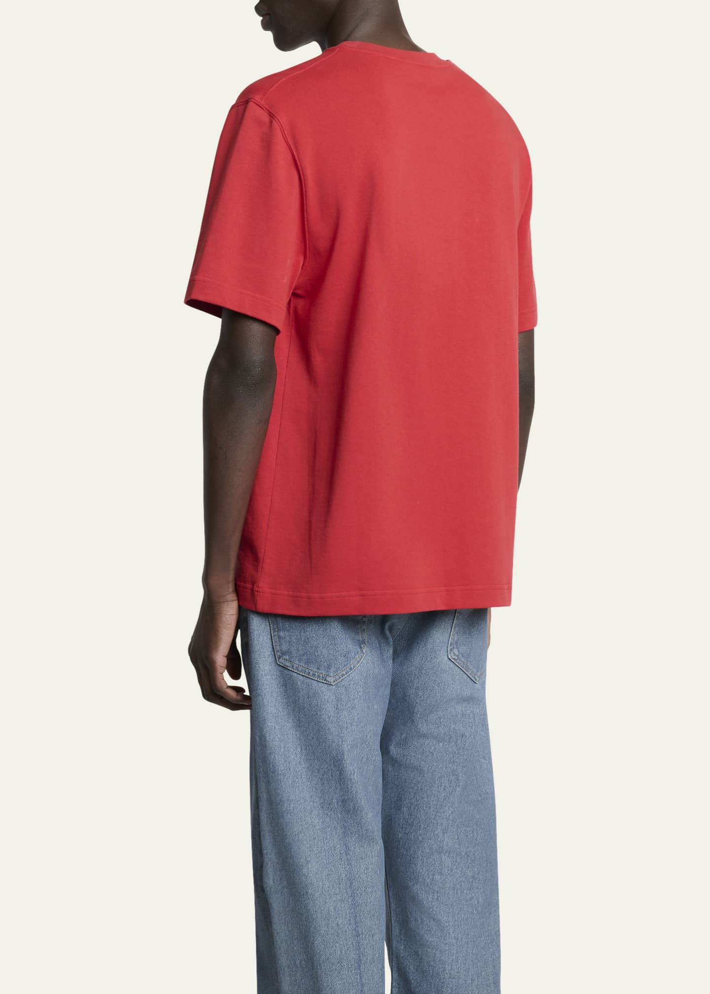 Jacquemus Men's Grosgrain Logo Crewneck T-Shirt Image 3 of 5