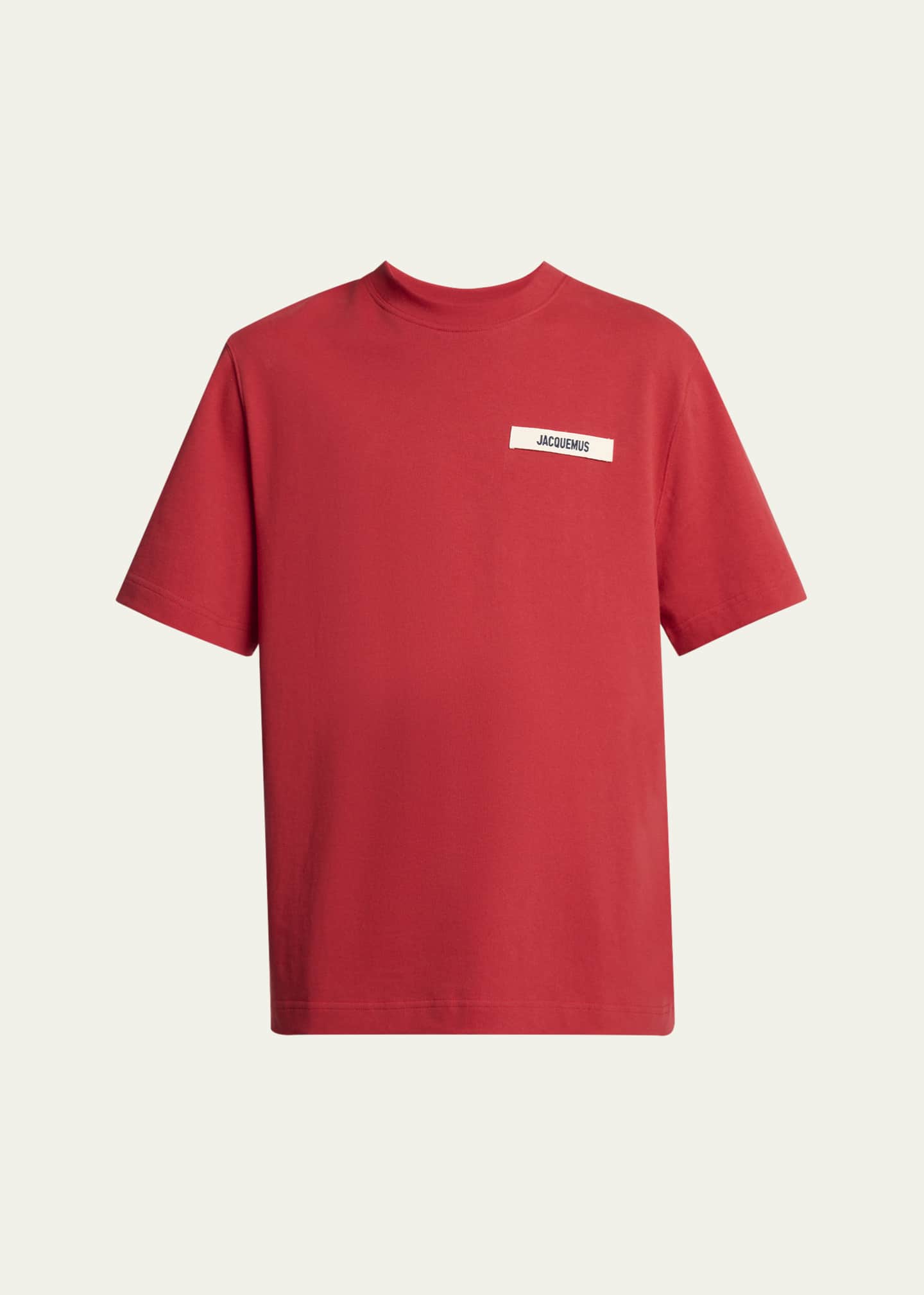 Jacquemus Men's Grosgrain Logo Crewneck T-Shirt Image 1 of 5