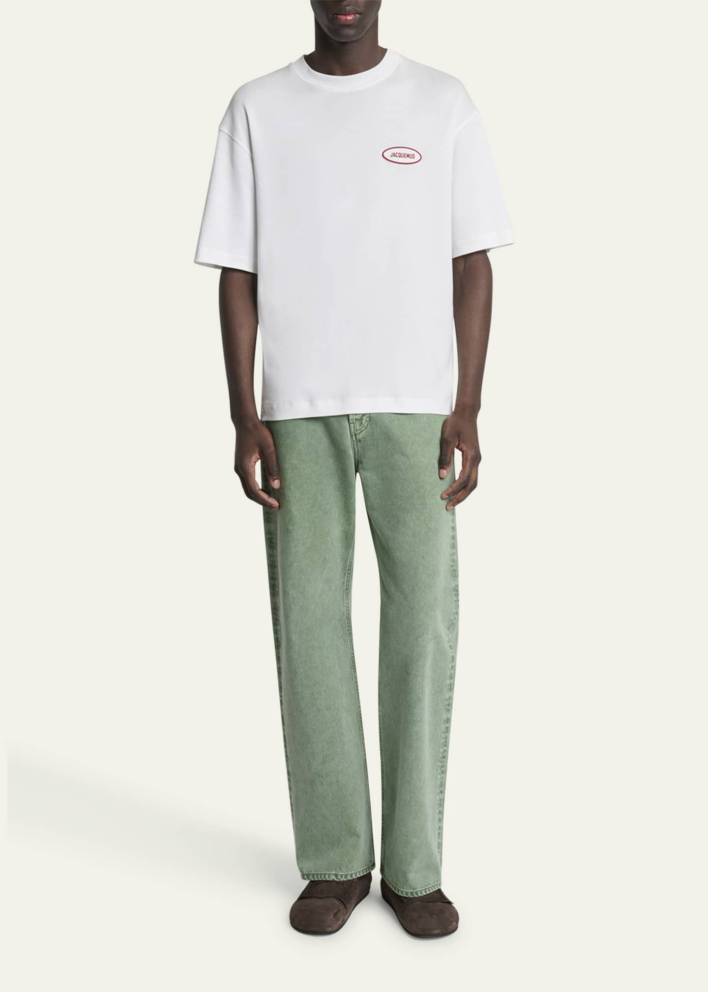 Jacquemus Men's Stazione Logo Patch T-Shirt Image 2 of 5