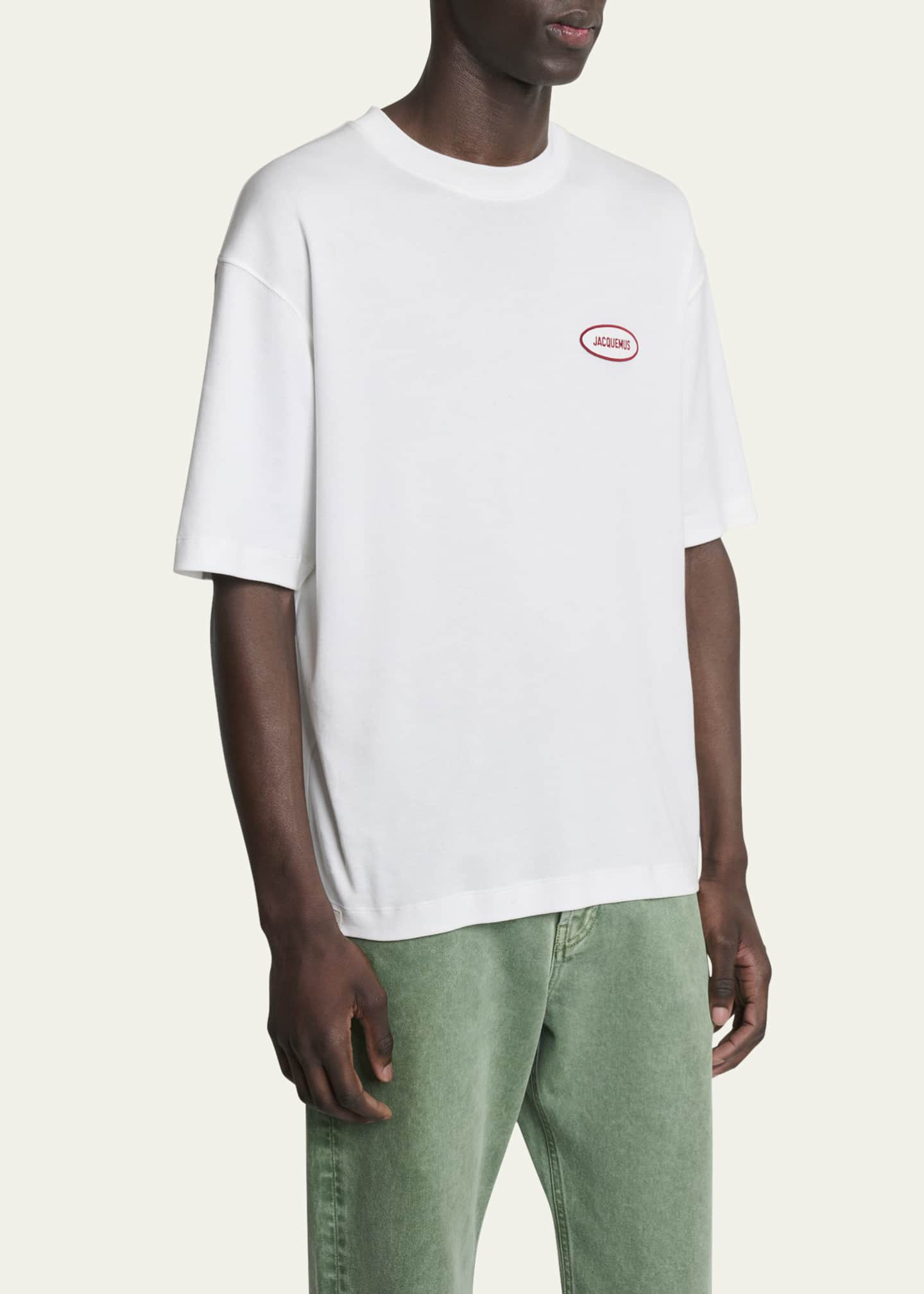 Jacquemus Men's Stazione Logo Patch T-Shirt Image 4 of 5