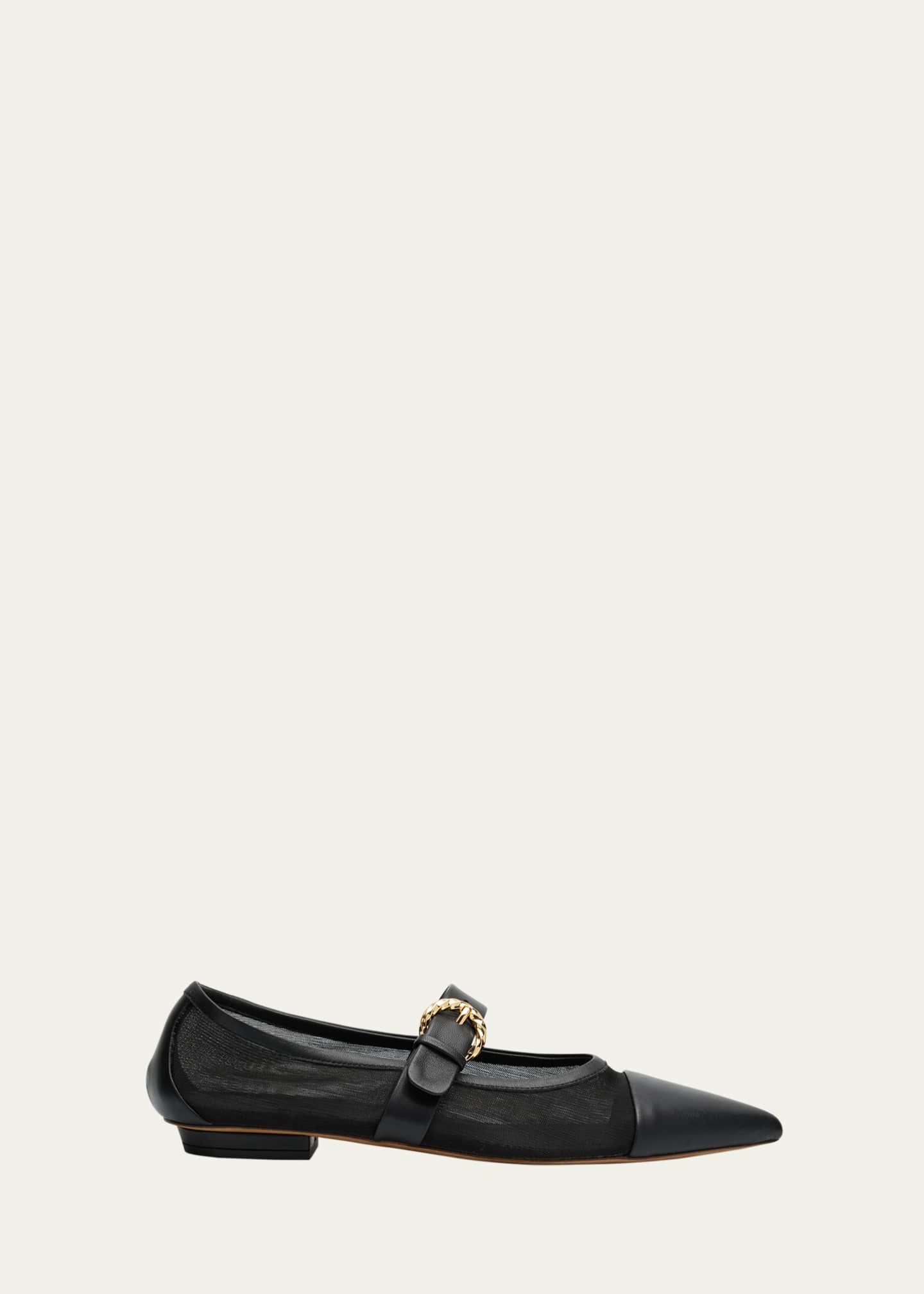 Ulla Johnson Kiki Mesh Mary Jane Ballerina Flats Image 1 of 6