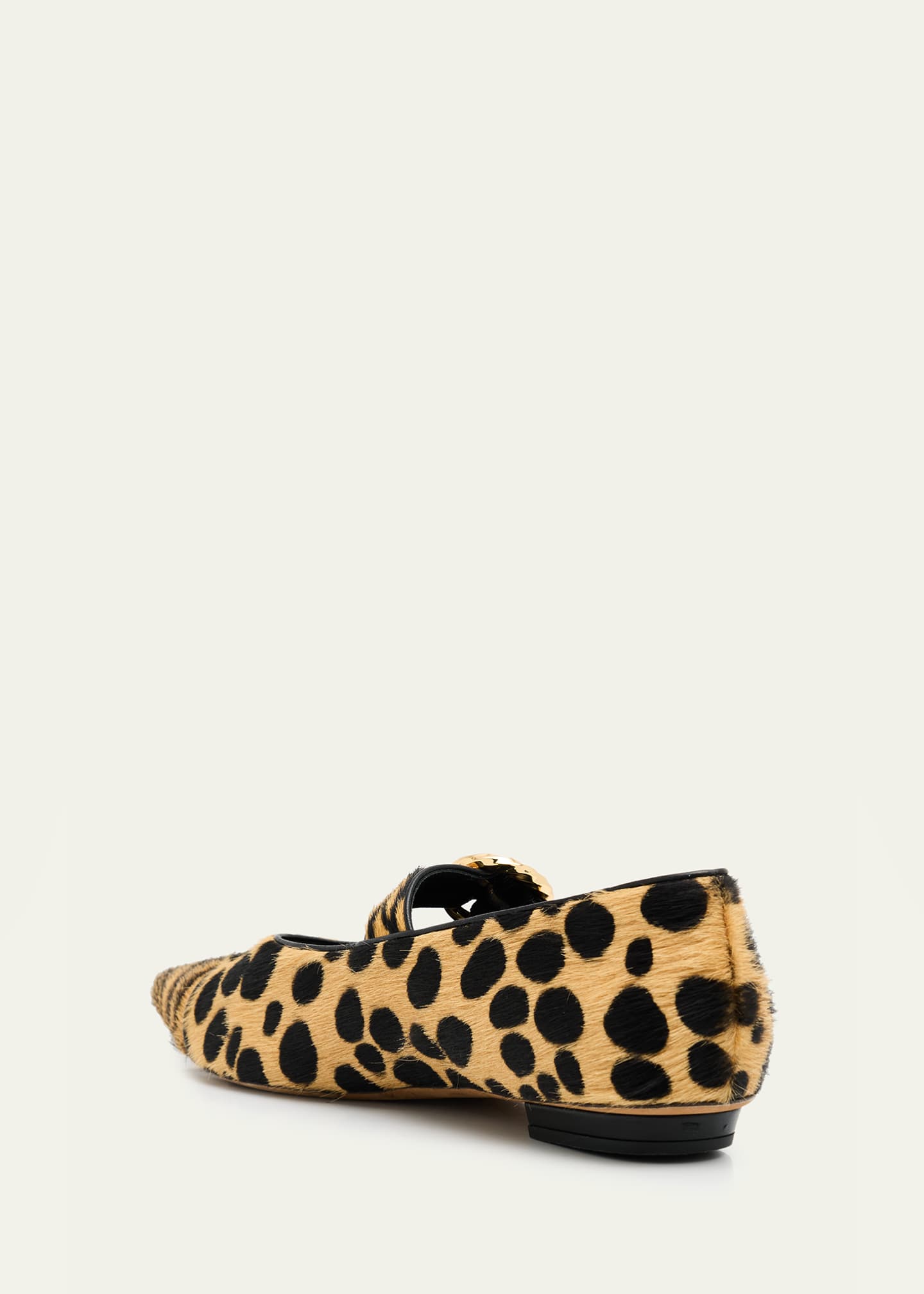 Ulla Johnson Kiki Mixed Calf Hair Mary Jane Ballerina Flats Image 4 of 6