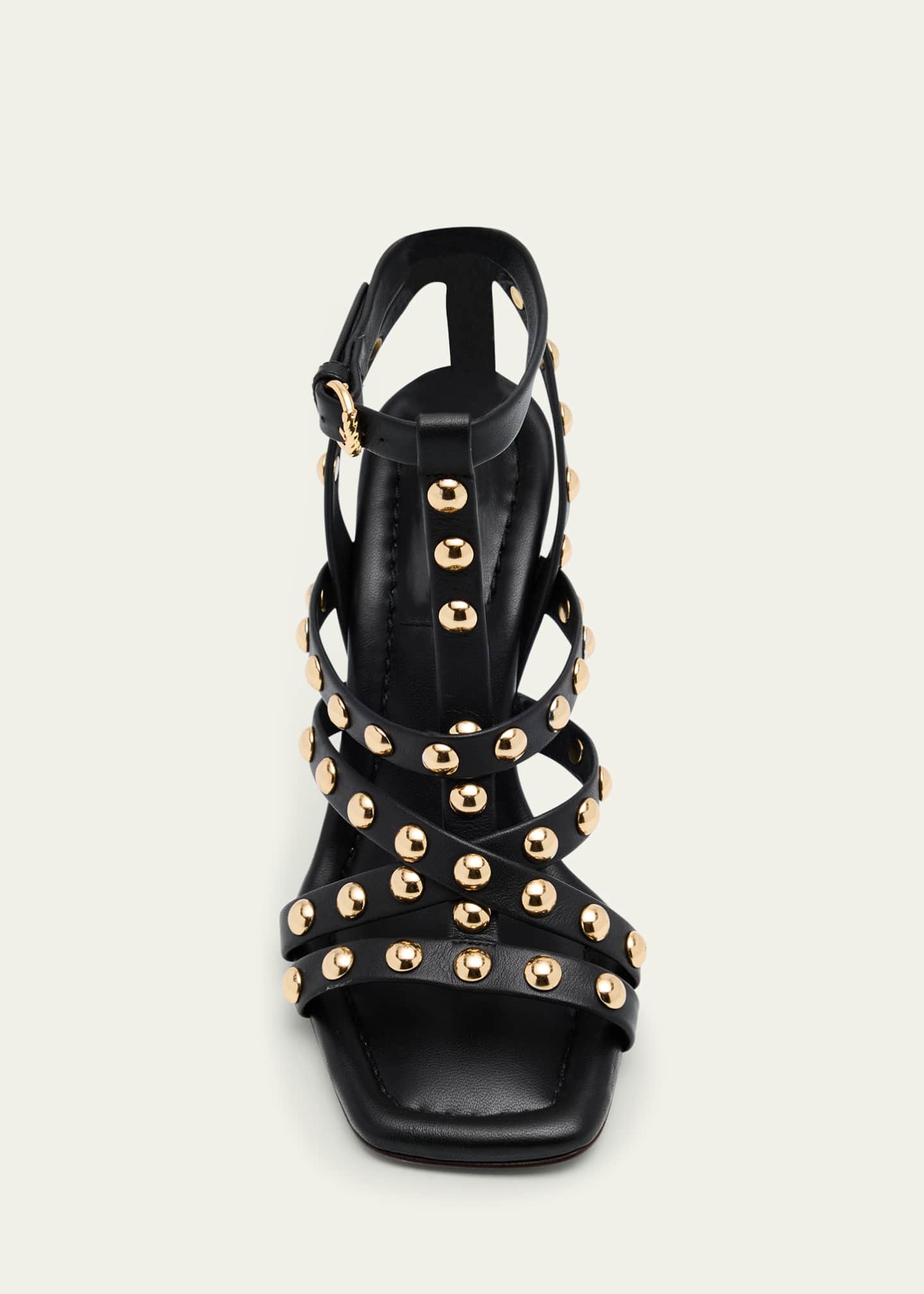 Ulla Johnson Bijou Studded Caged Block-Heel Sandals