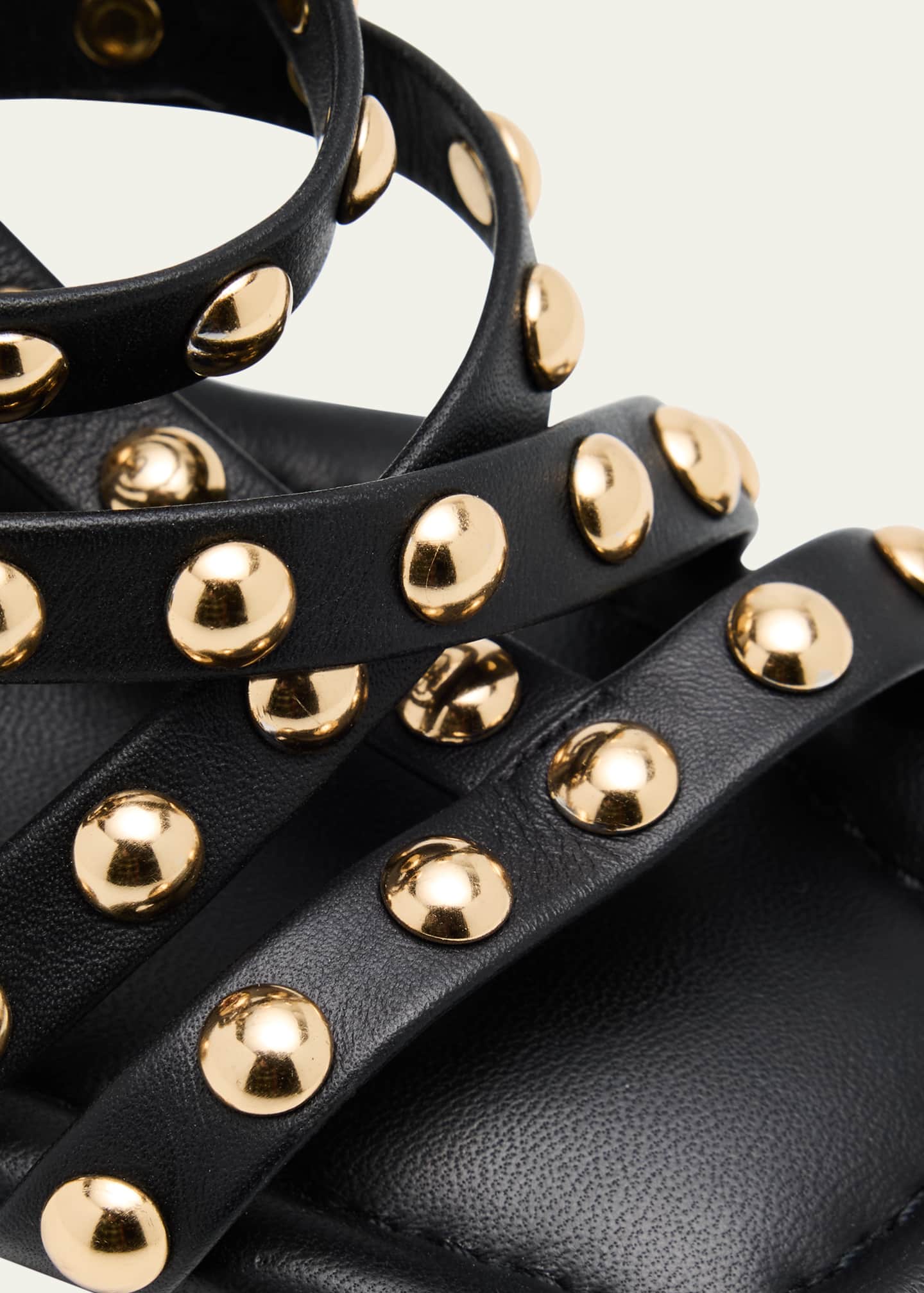 Ulla Johnson Bijou Studded Caged Block-Heel Sandals