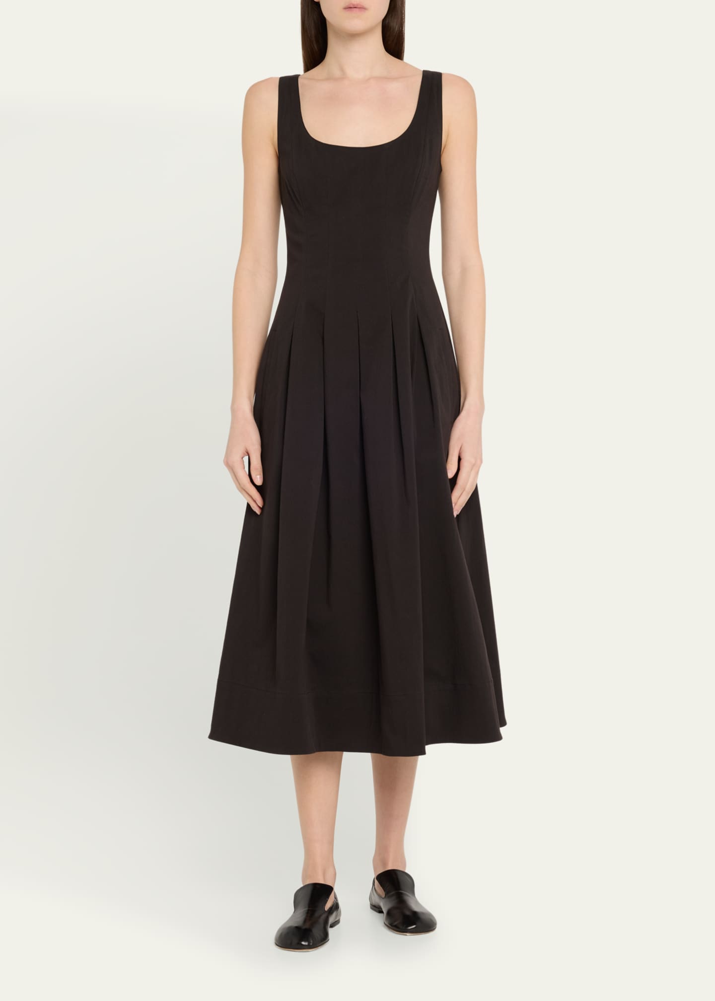 Shelby Pleated A-Line Midi Dress