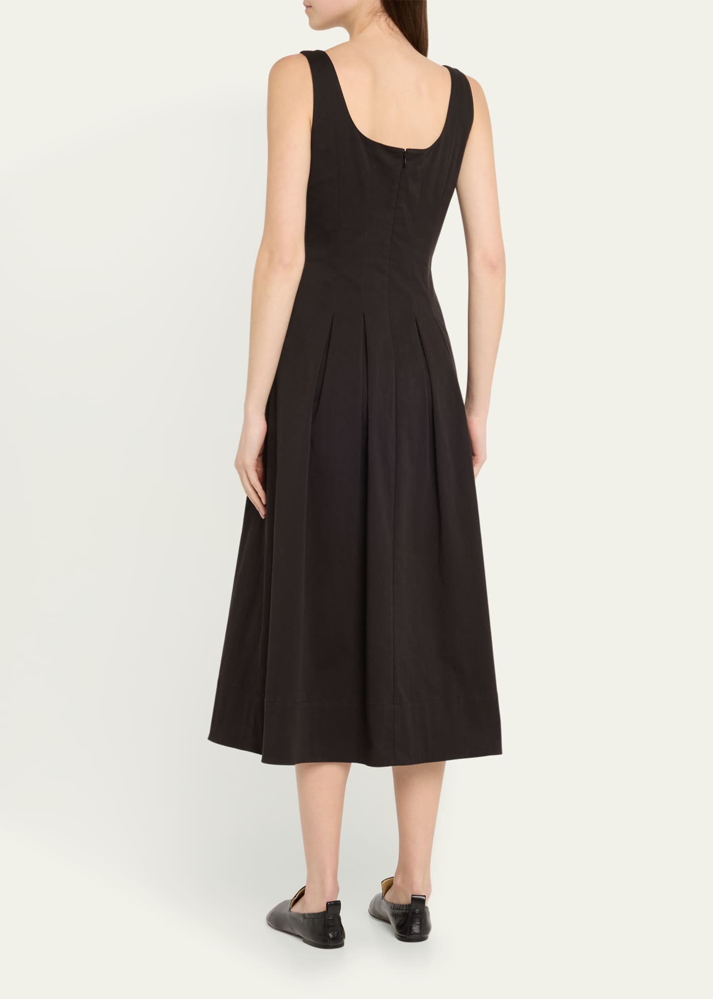 Shelby Pleated A-Line Midi Dress