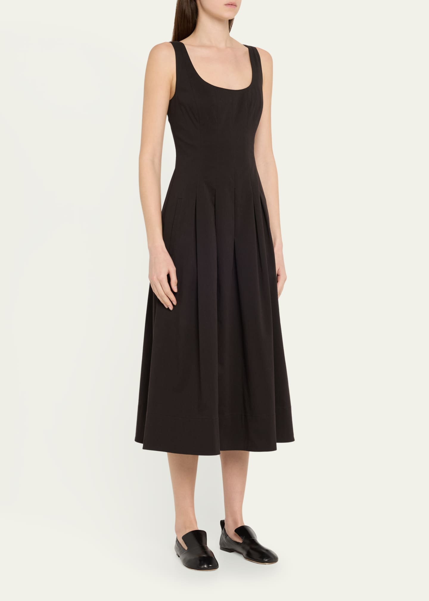 Shelby Pleated A-Line Midi Dress