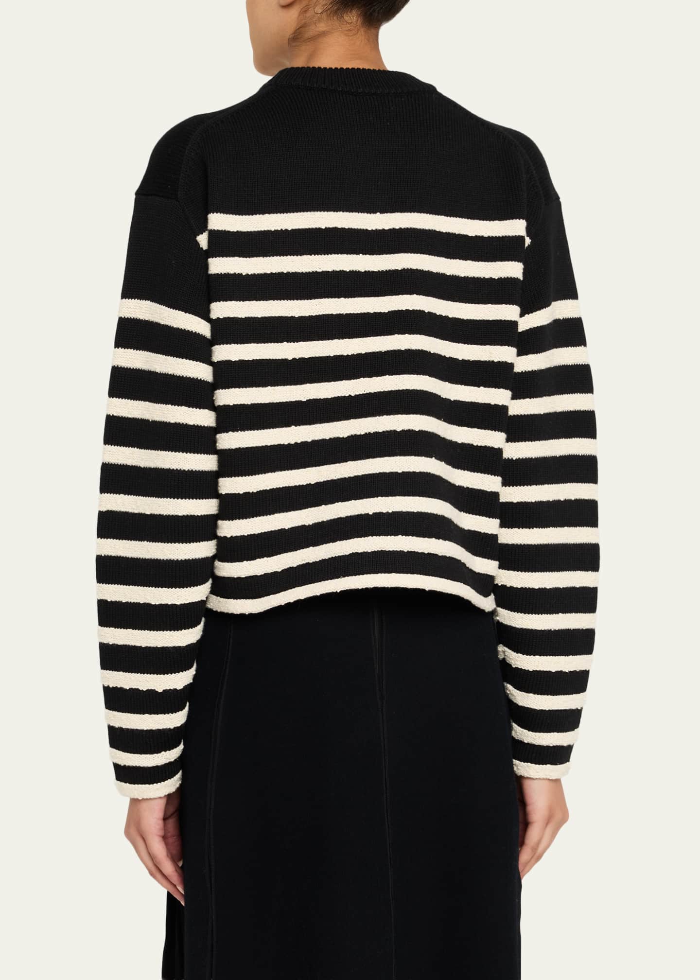 Proenza Schouler White Label Nia Stripe Bobble Bouclé Sweater Image 3 of 5