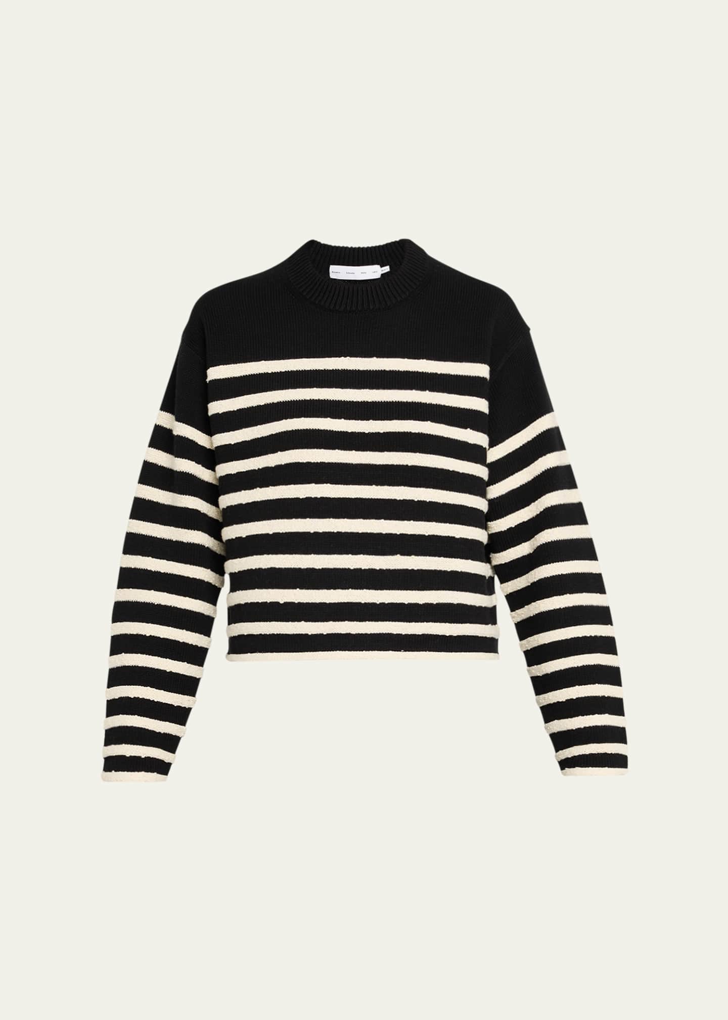 Proenza Schouler White Label Nia Stripe Bobble Bouclé Sweater Image 1 of 5