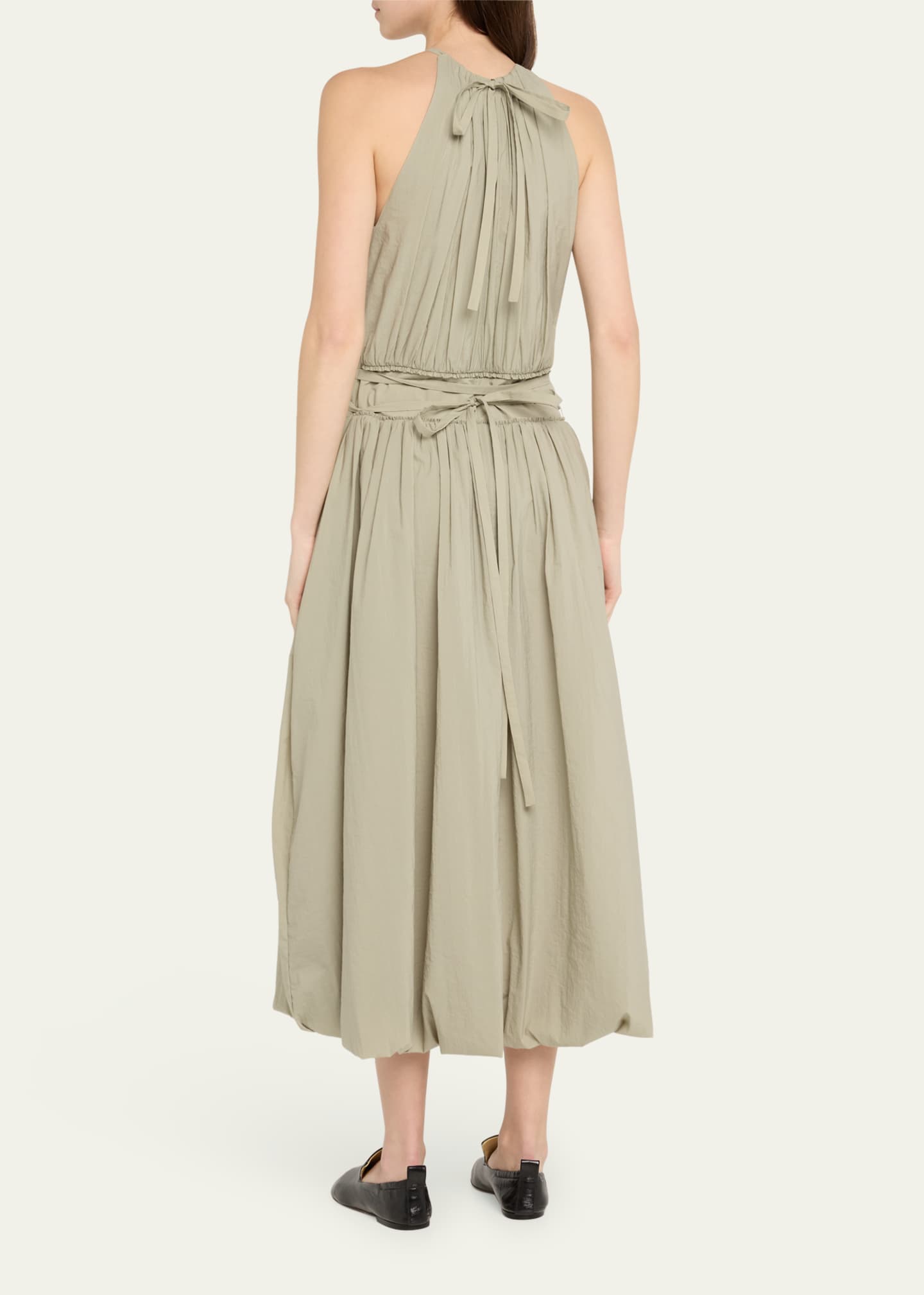 Proenza Schouler White Label Wylie Technical Poplin Bubble Dress Image 3 of 5
