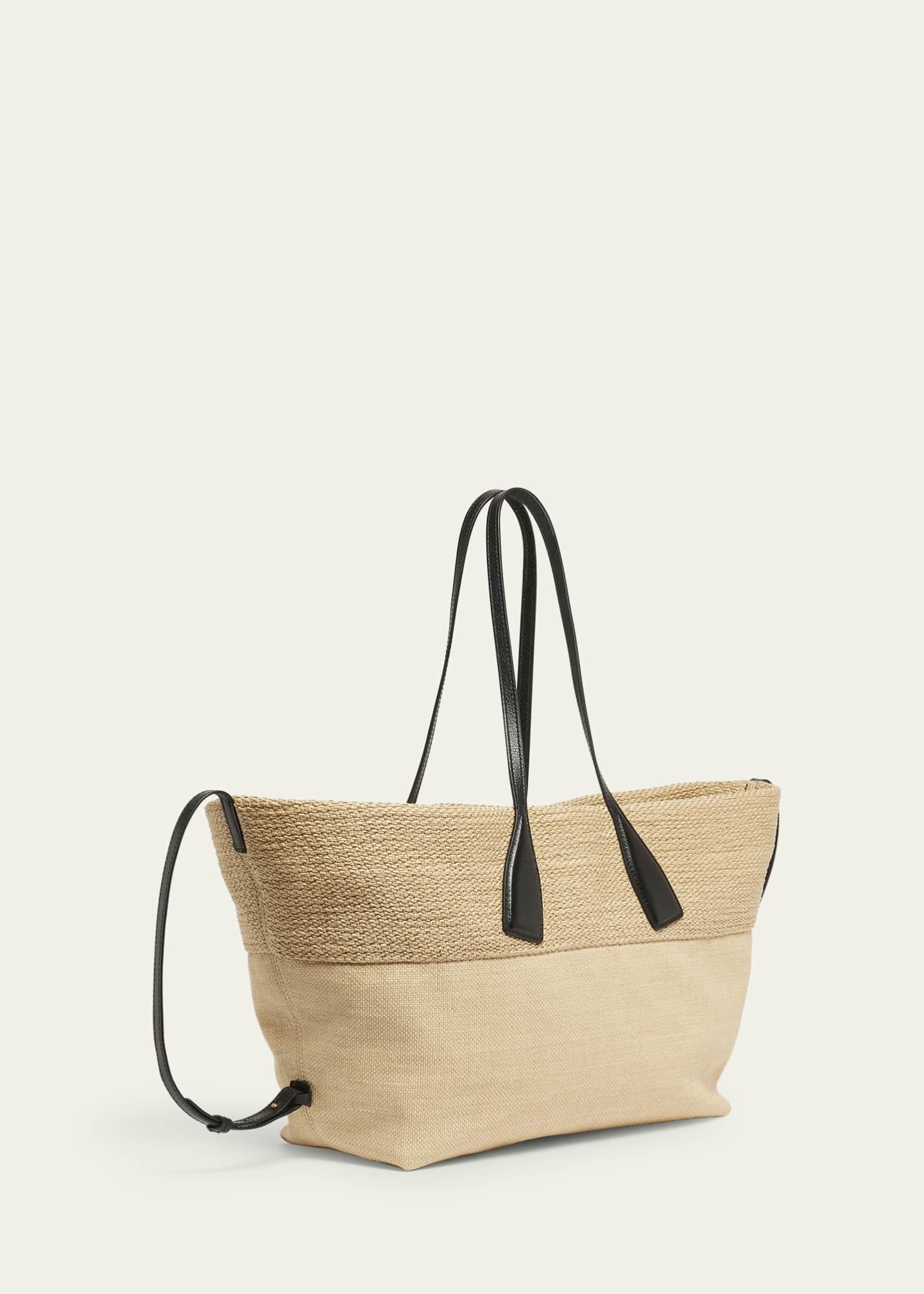 トートバッグ Track Shopper Bag - Balmain - Raffia - Neutral Track raffia tote bag - Women | BALMAIN