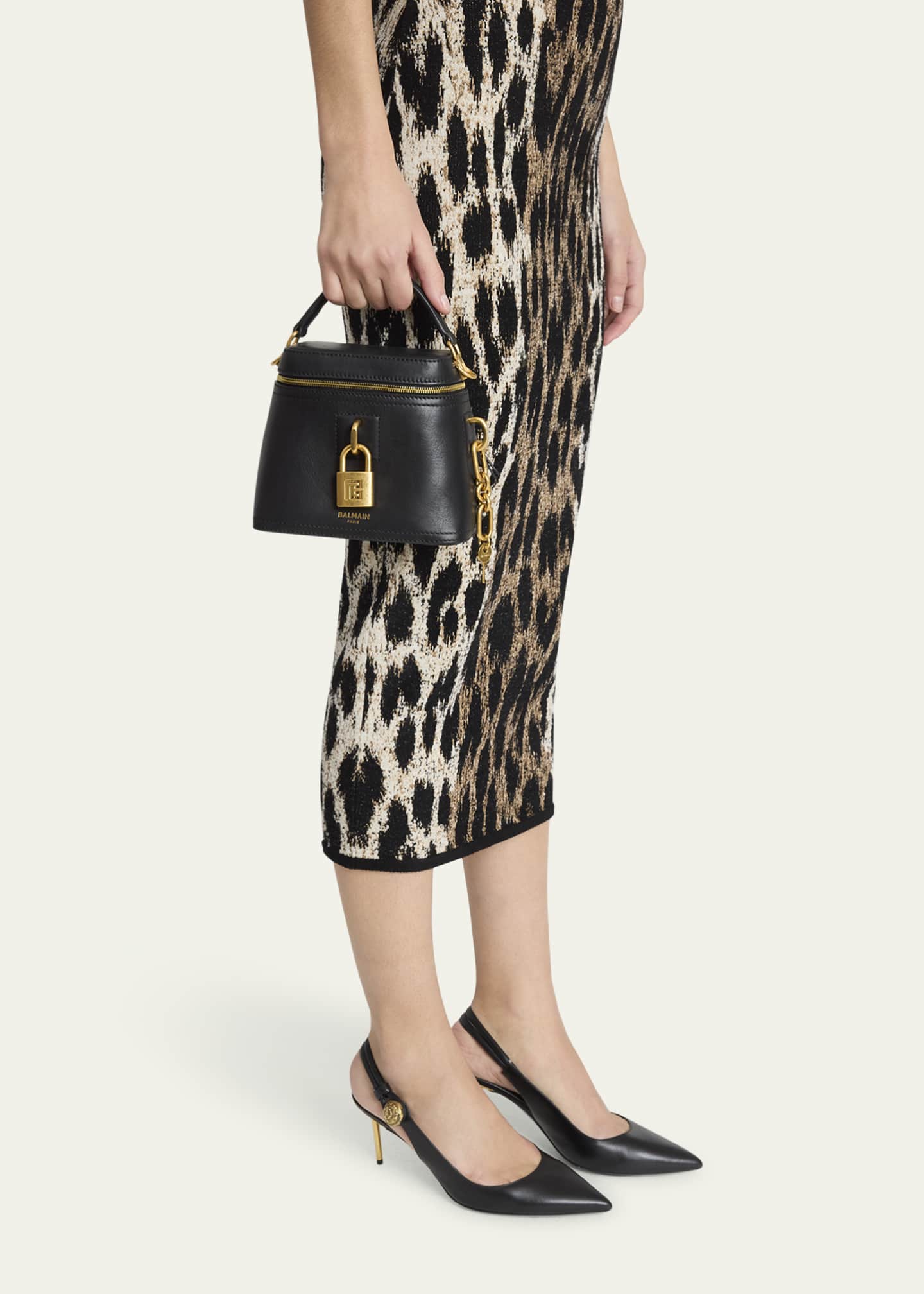 Balmain Pulse Vanity Top-Handle Bag in Calfskin - Bergdorf Goodman