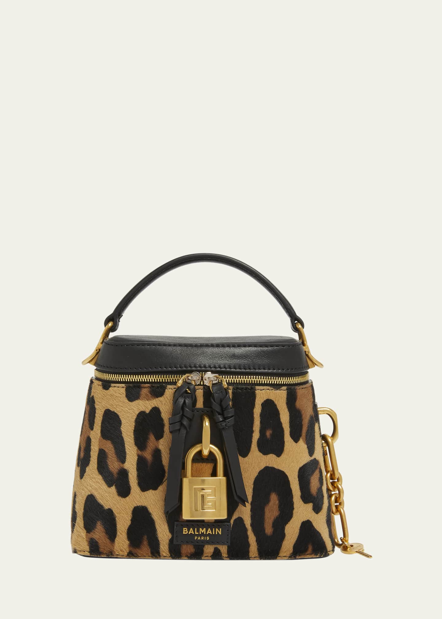 【関税＆送料込み】Balmain Pulse Vanity Bag Pulse Vanity calfskin leather bag black black - Women | BALMAIN
