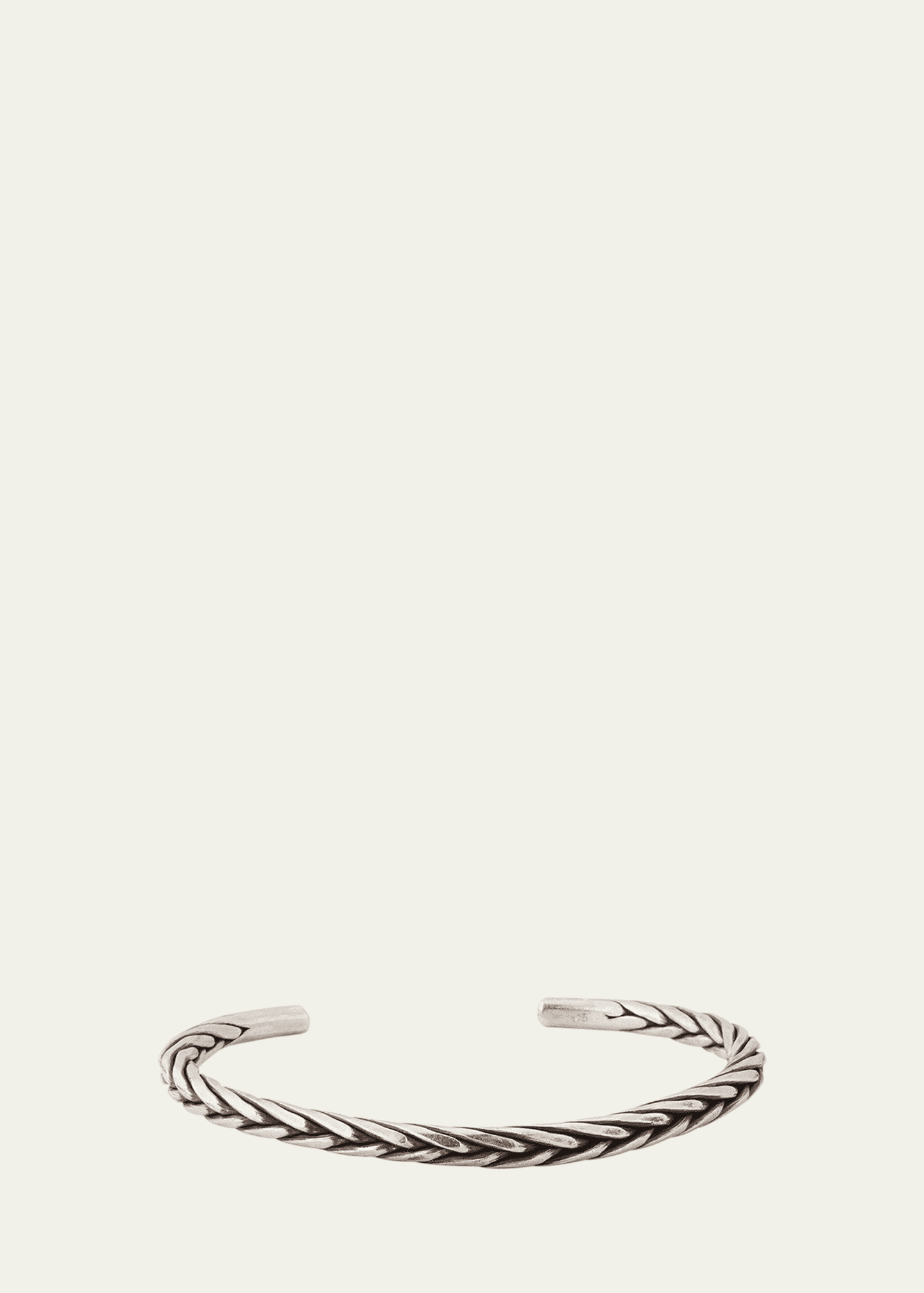 Jan Leslie Men's Twist Rope Sterling Silver Cuff Bracelet Image 1 of 4