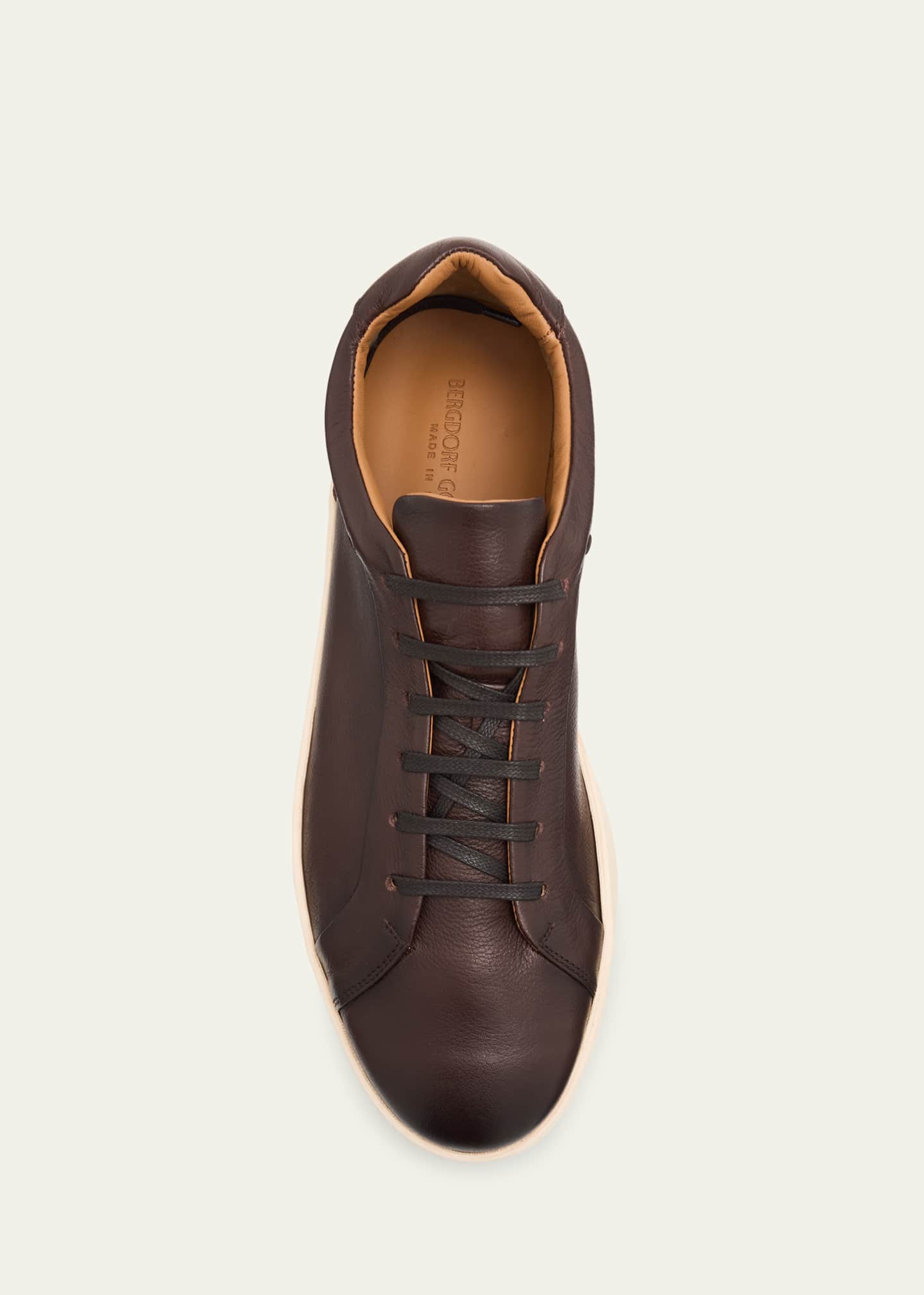 Bergdorf Goodman Men's Soft Leather Low-Top Sneakers Image 6 of 6