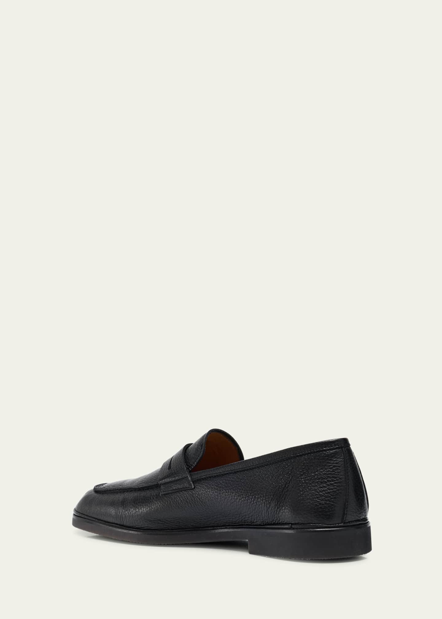 Bergdorf Goodman Men's Deerskin Flex-Sole Penny Loafers Image 4 of 6
