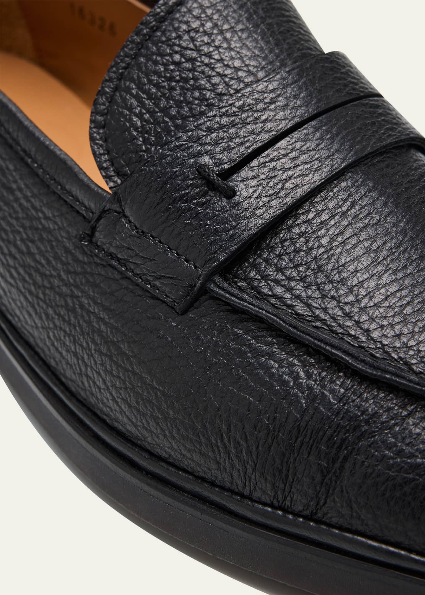 Bergdorf Goodman Men's Deerskin Flex-Sole Penny Loafers Image 5 of 6