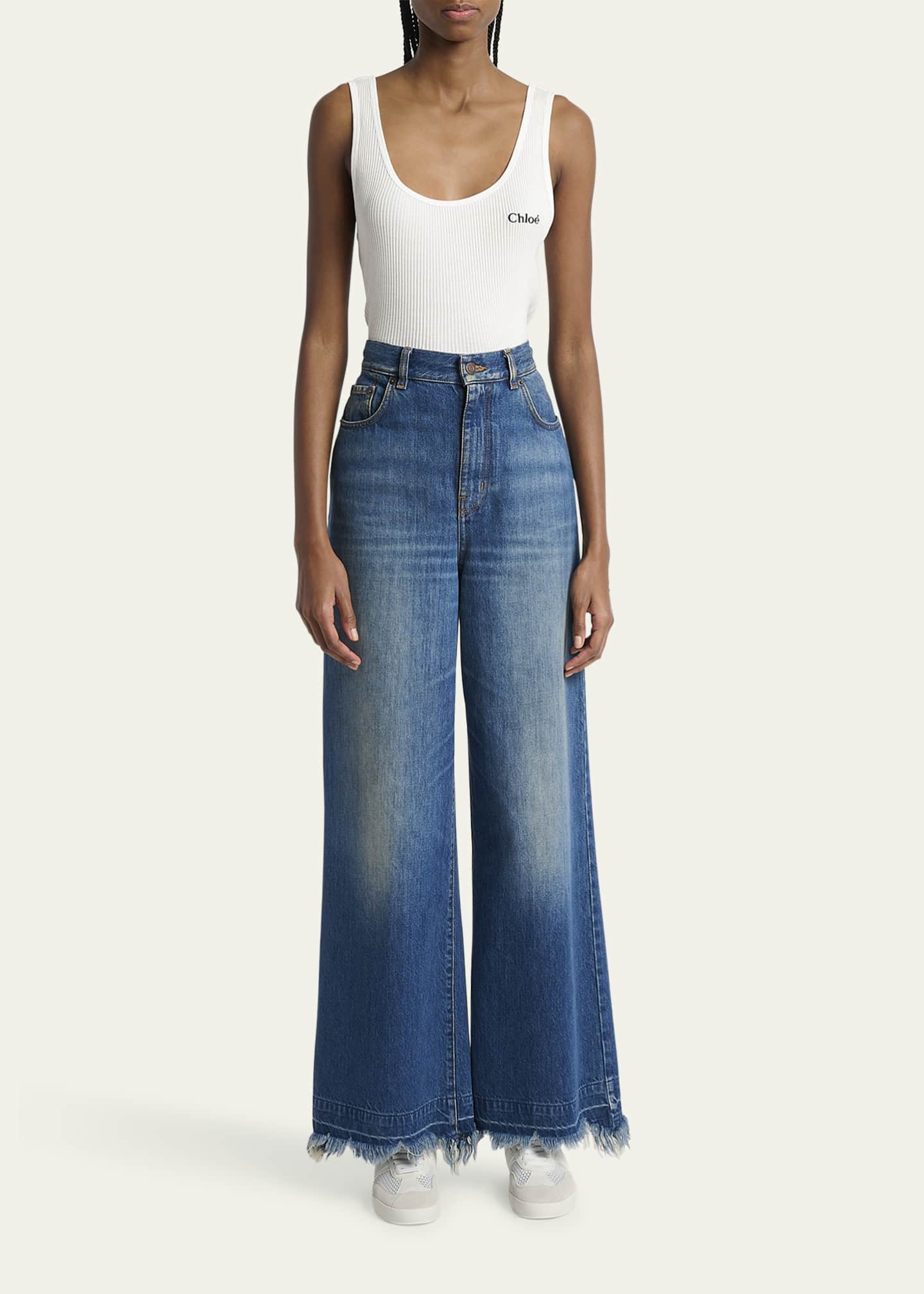 Chloe Kick Mesh and Leather Low-Top Mule Sneakers Image 2 of 5