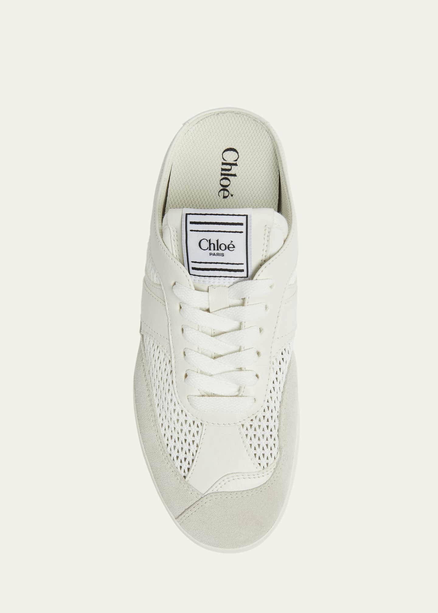 Chloe Kick Mesh and Leather Low-Top Mule Sneakers Image 5 of 5