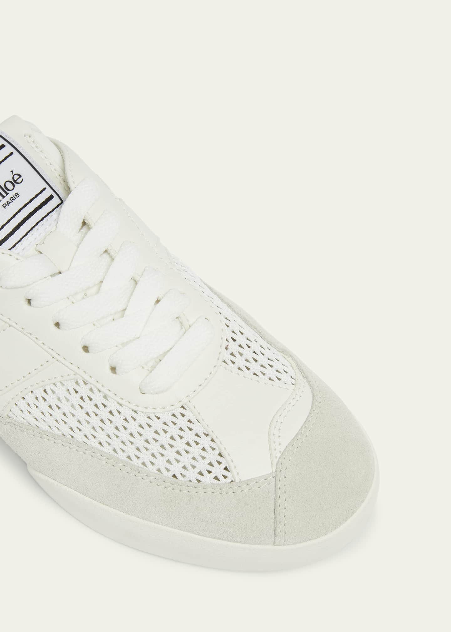 Chloe Kick Mesh and Leather Low-Top Mule Sneakers Image 4 of 5