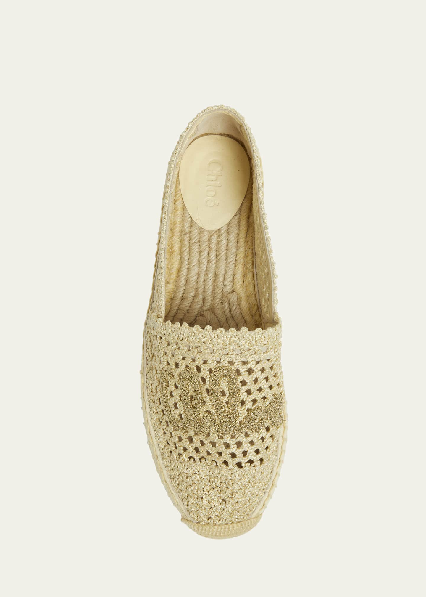 【Chloe】 Isla logo crochet espadrilles Chloe Isla Logo Crochet Knit Espadrilles - Bergdorf Goodman