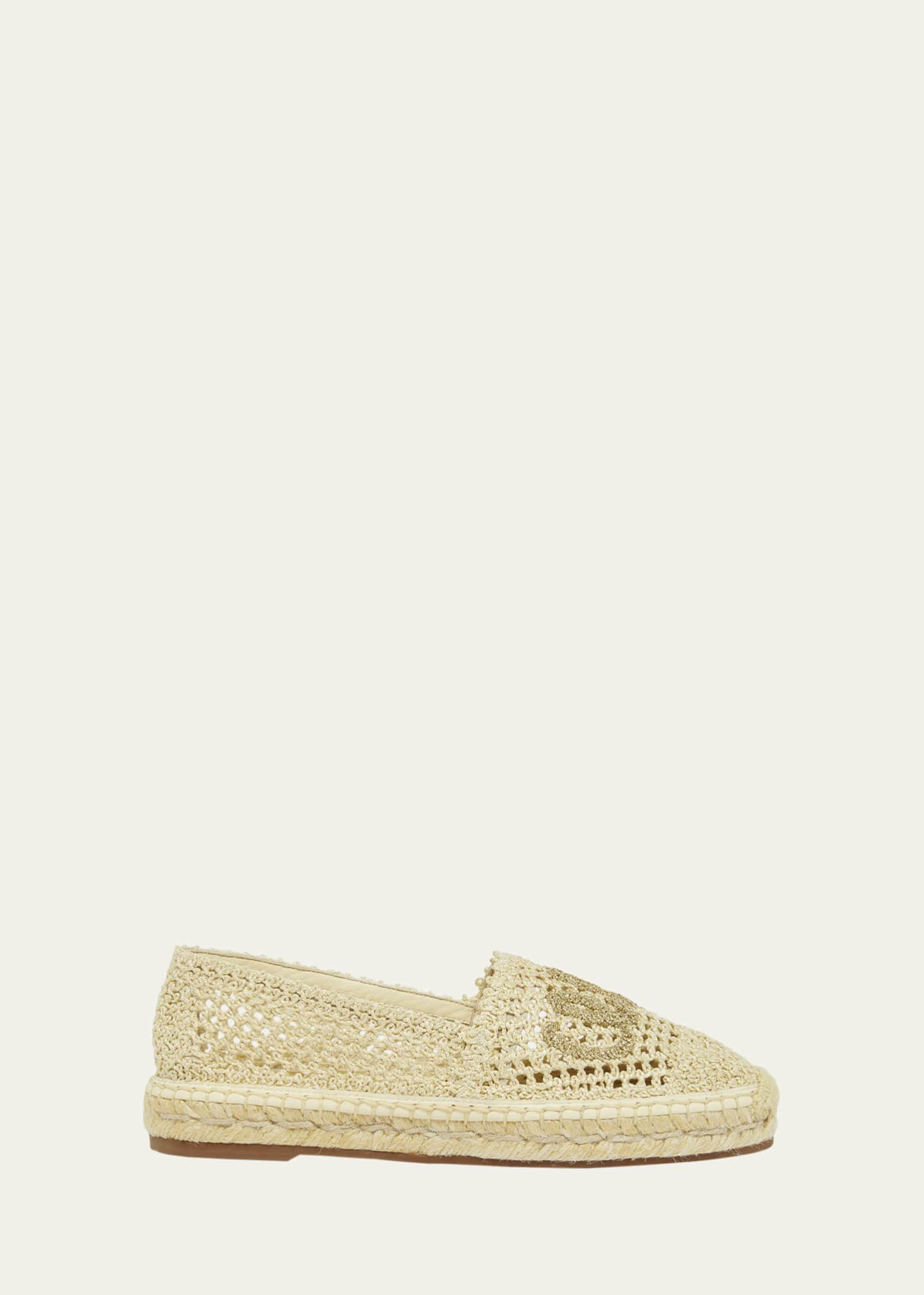 Chloe Isla Logo Crochet Knit Espadrilles - Bergdorf Goodman