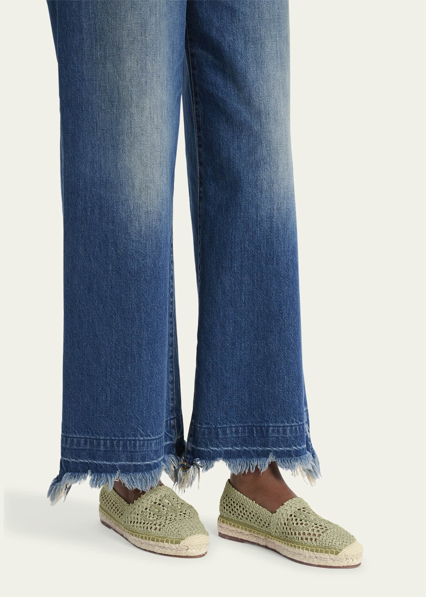 Chloe Isla Logo Crochet Knit Espadrilles Image 2 of 6