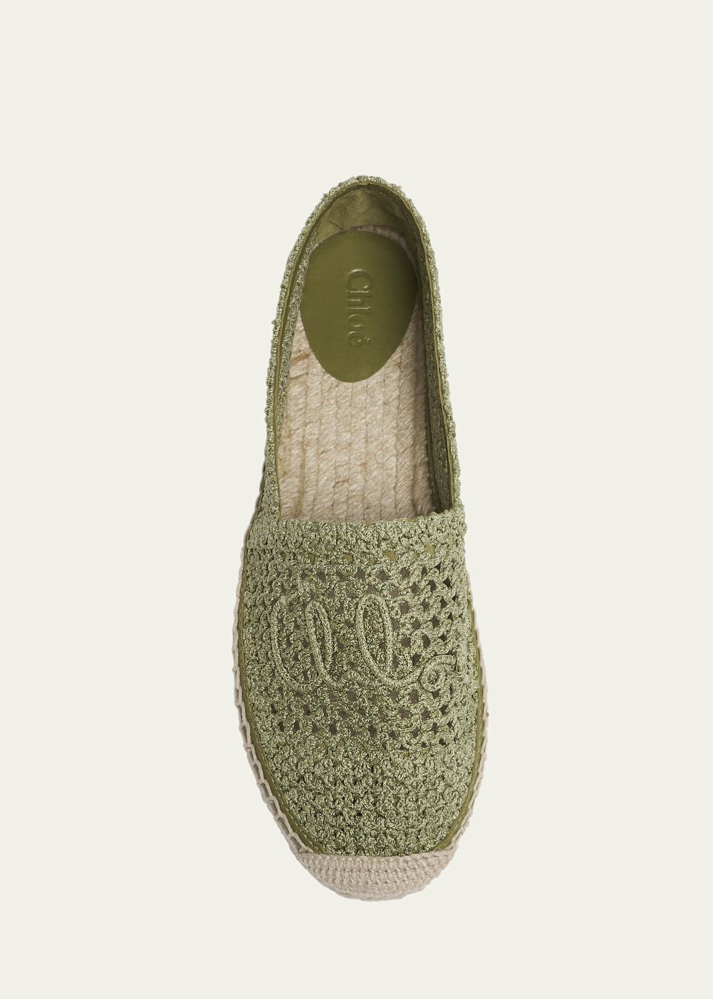 Chloe Isla Logo Crochet Knit Espadrilles Image 6 of 6