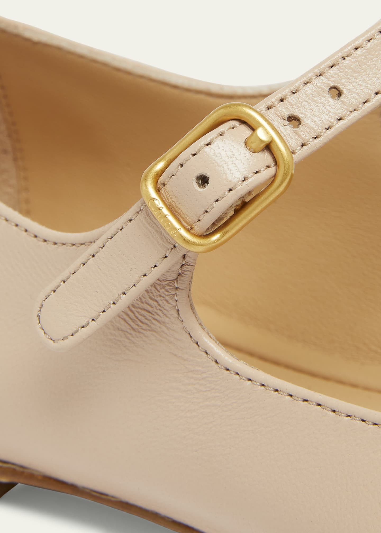 Chloe Marcie Leather Mary Jane Ballerina Flats Image 5 of 6