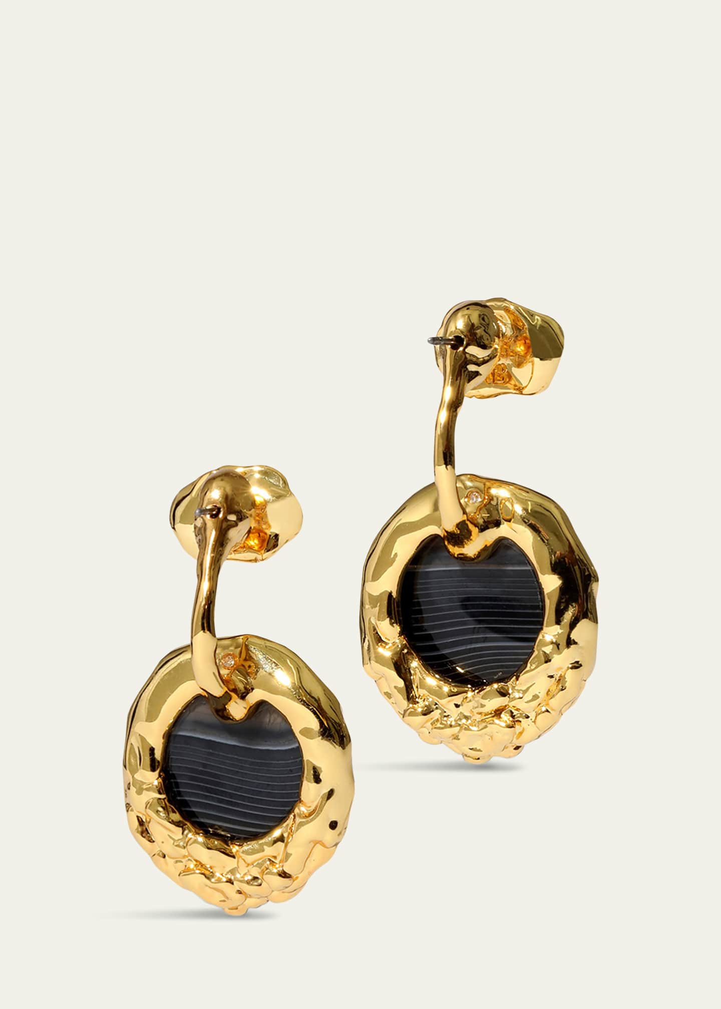 Alexis Bittar Brut Banded Coin Earrings Image 3 of 4