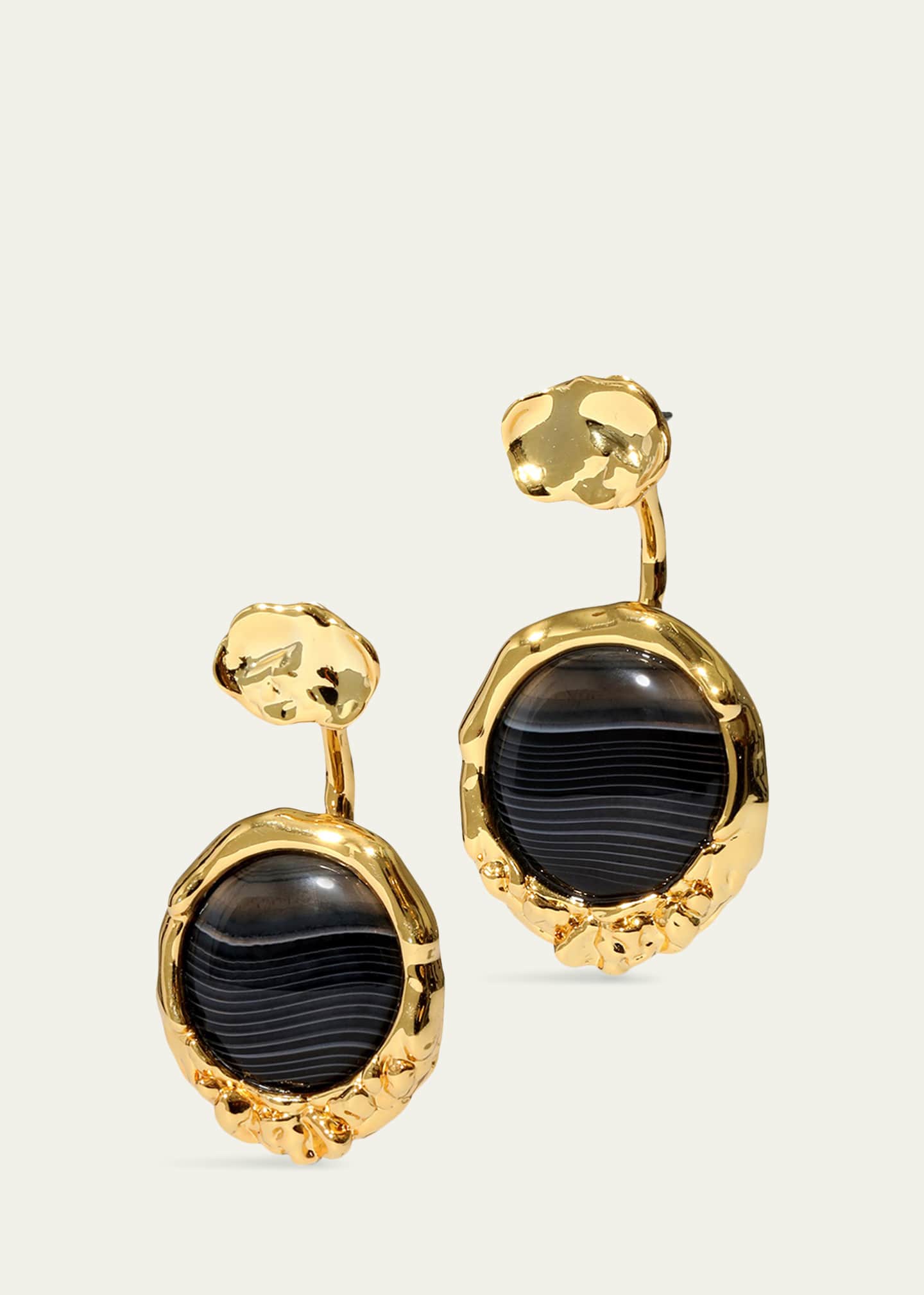 Alexis Bittar Brut Banded Coin Earrings Image 4 of 4