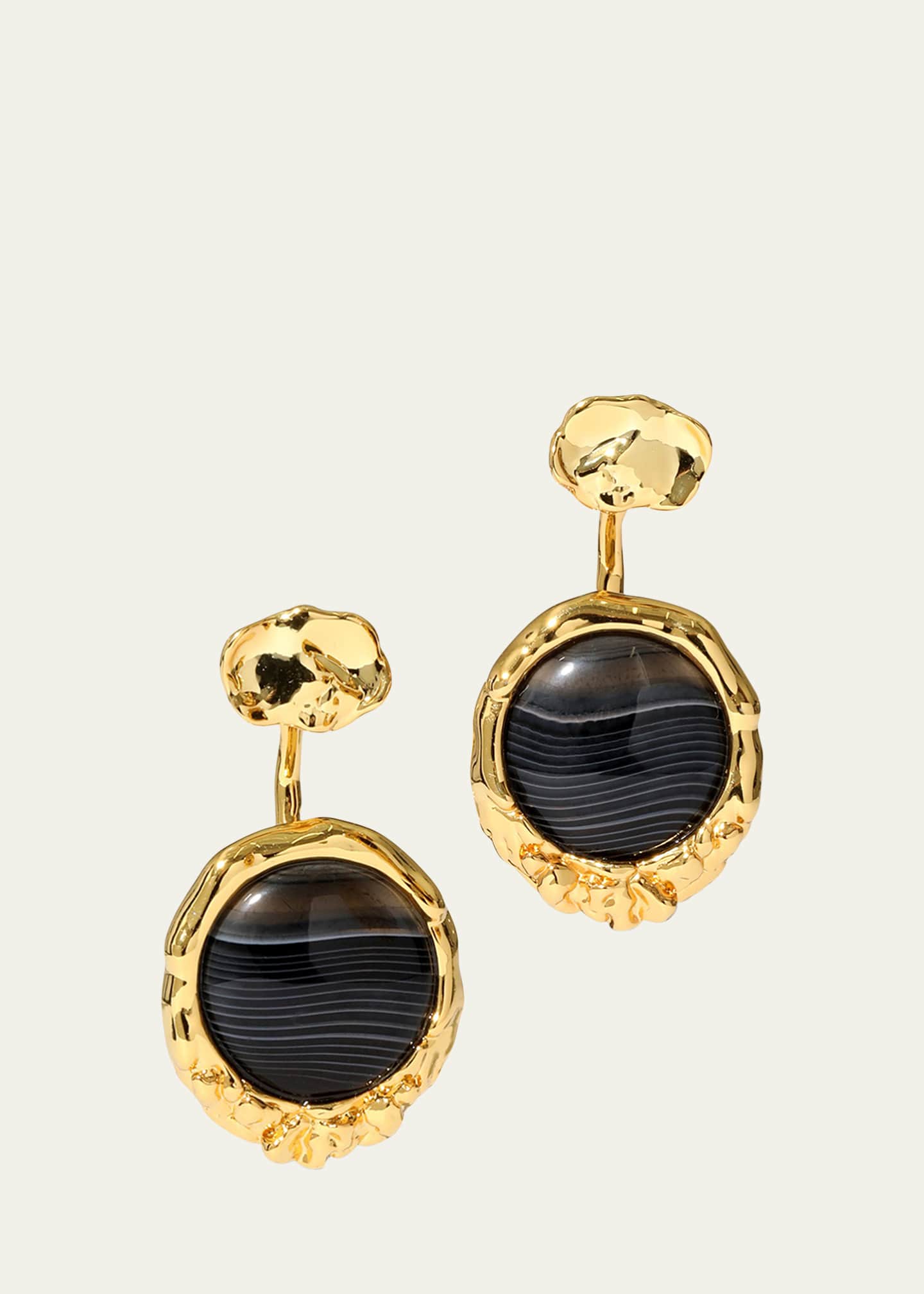 Alexis Bittar Brut Banded Coin Earrings Image 1 of 4