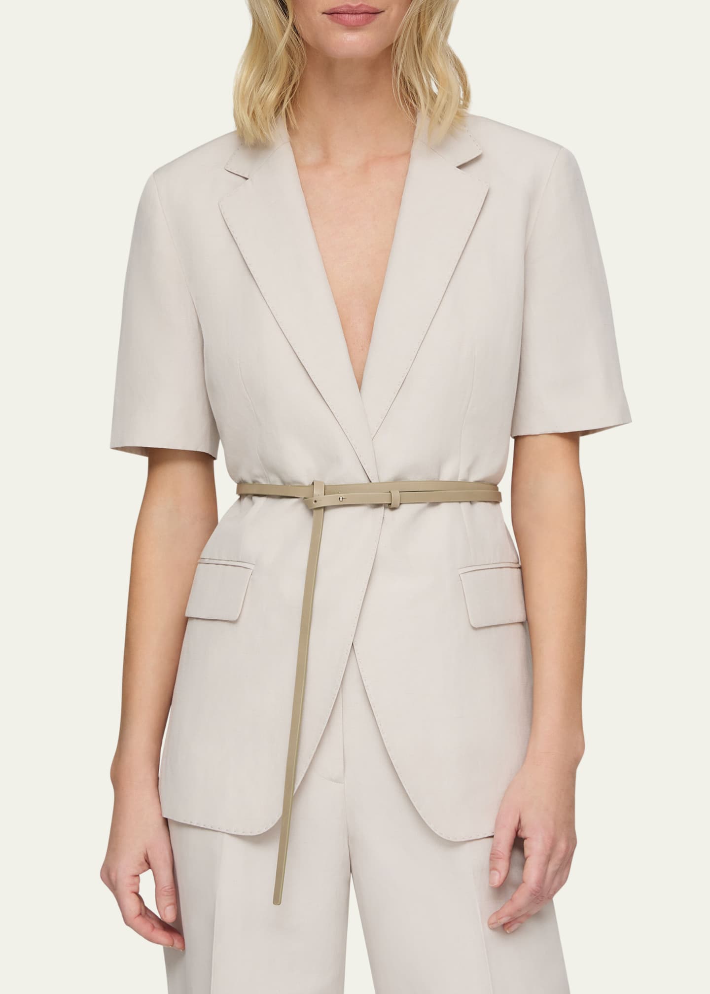 Lafayette 148 New York Belted Wrap-Front Blazer Image 4 of 5