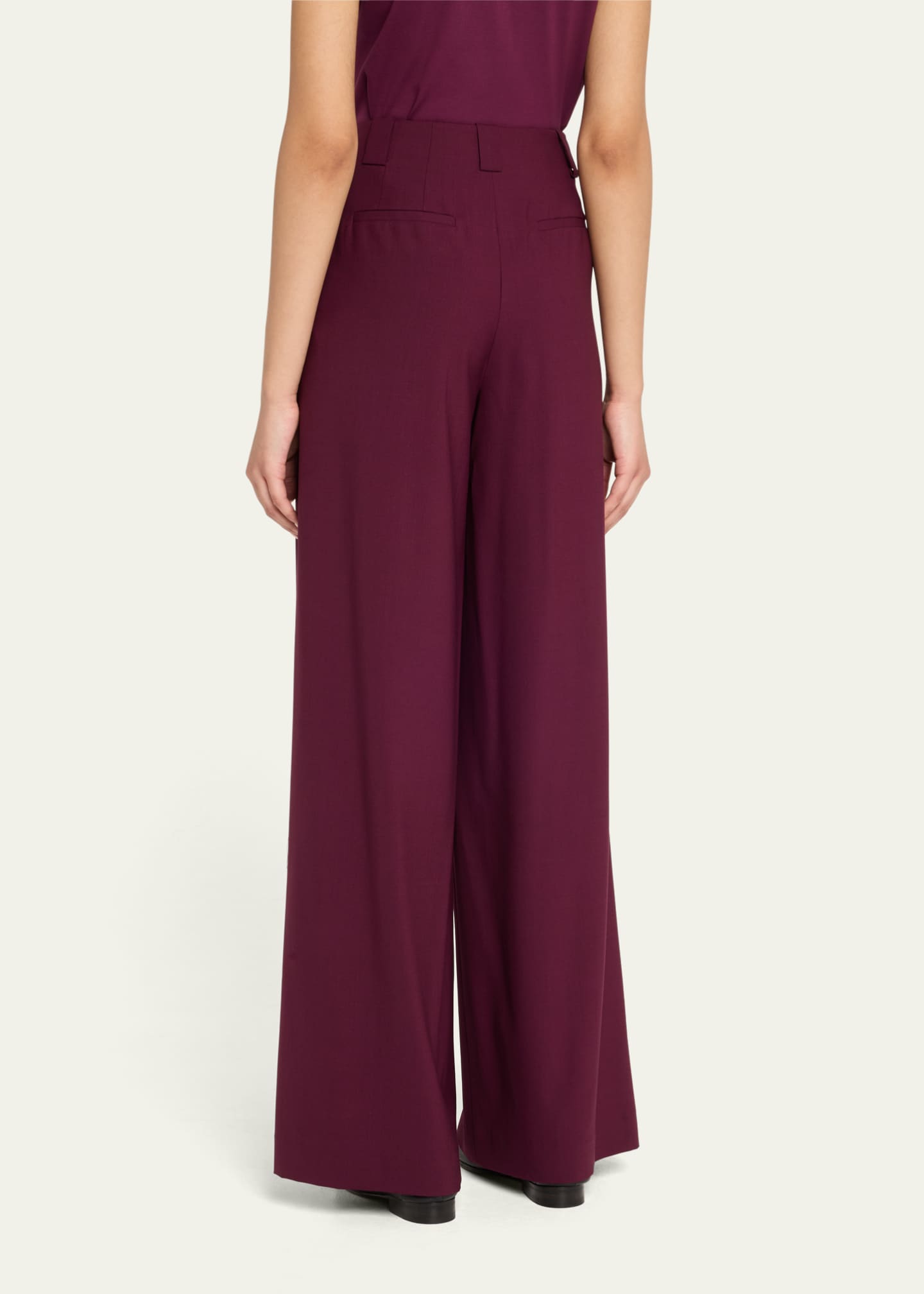 Lafayette 148 New York Wyatt Pleated High-Rise Wide-Leg Pants Image 3 of 5