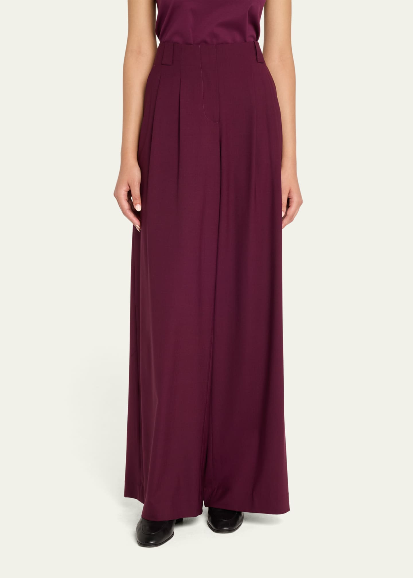 Lafayette 148 New York Wyatt Pleated High-Rise Wide-Leg Pants Image 4 of 5