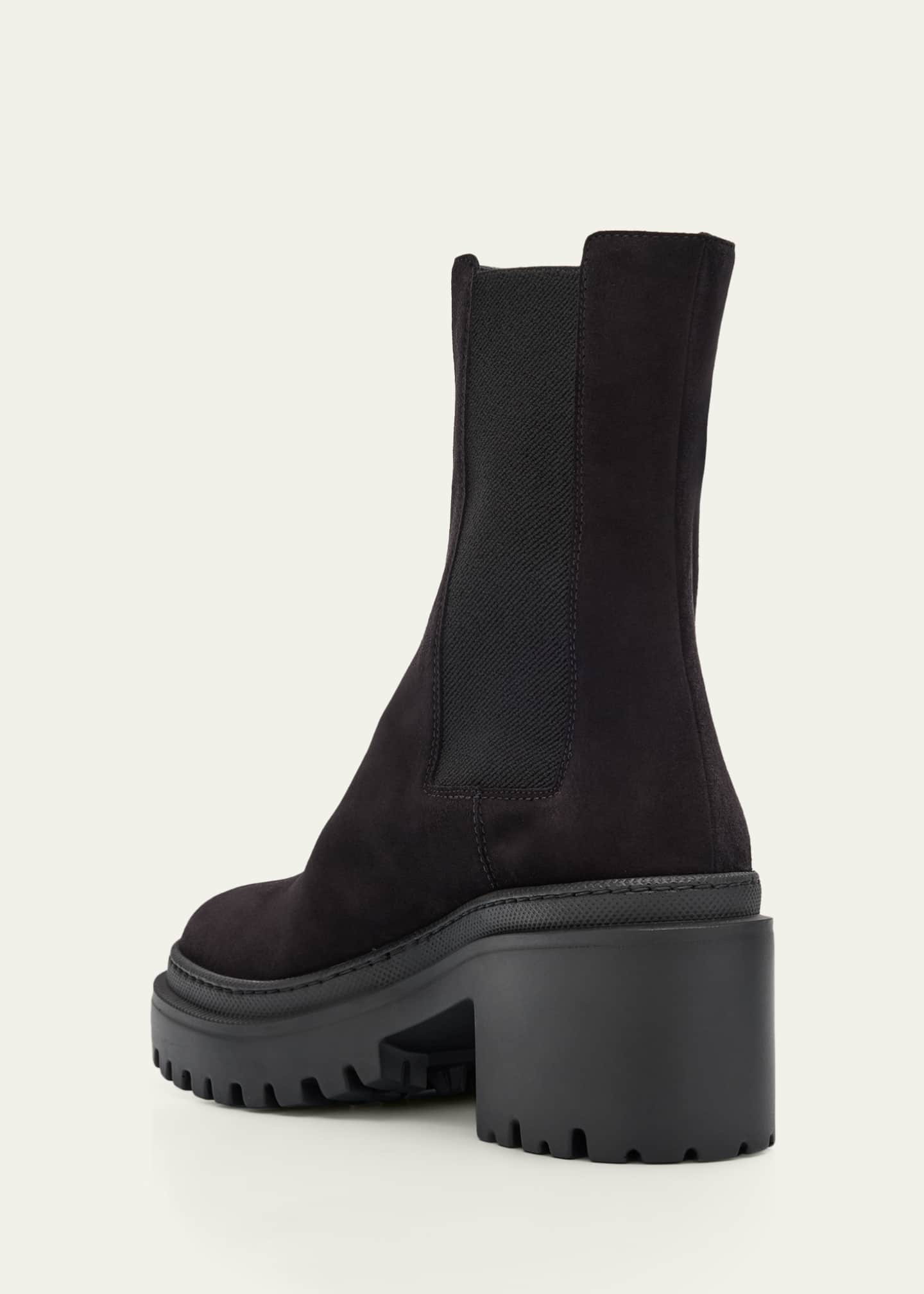 Giuseppe Zanotti Platform Suede Chelsea Boots - Bergdorf Goodman
