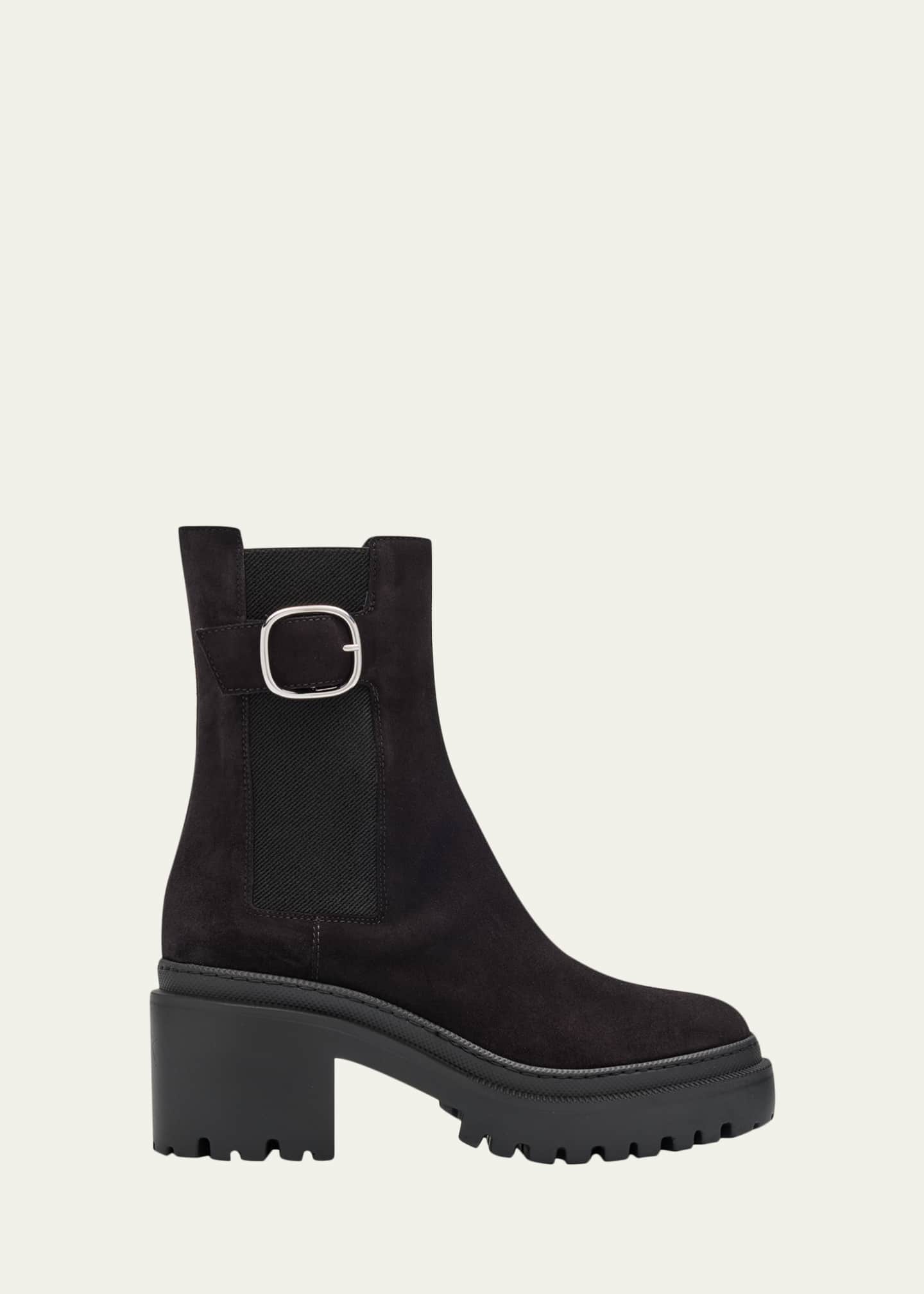 Giuseppe Zanotti Platform Suede Chelsea Boots - Bergdorf Goodman