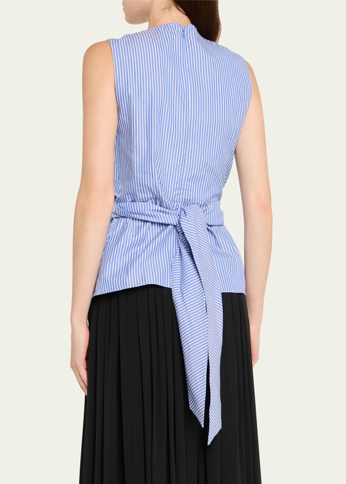 Altuzarra Tizzy Striped Draped Sleeveless Top Image 3 of 5