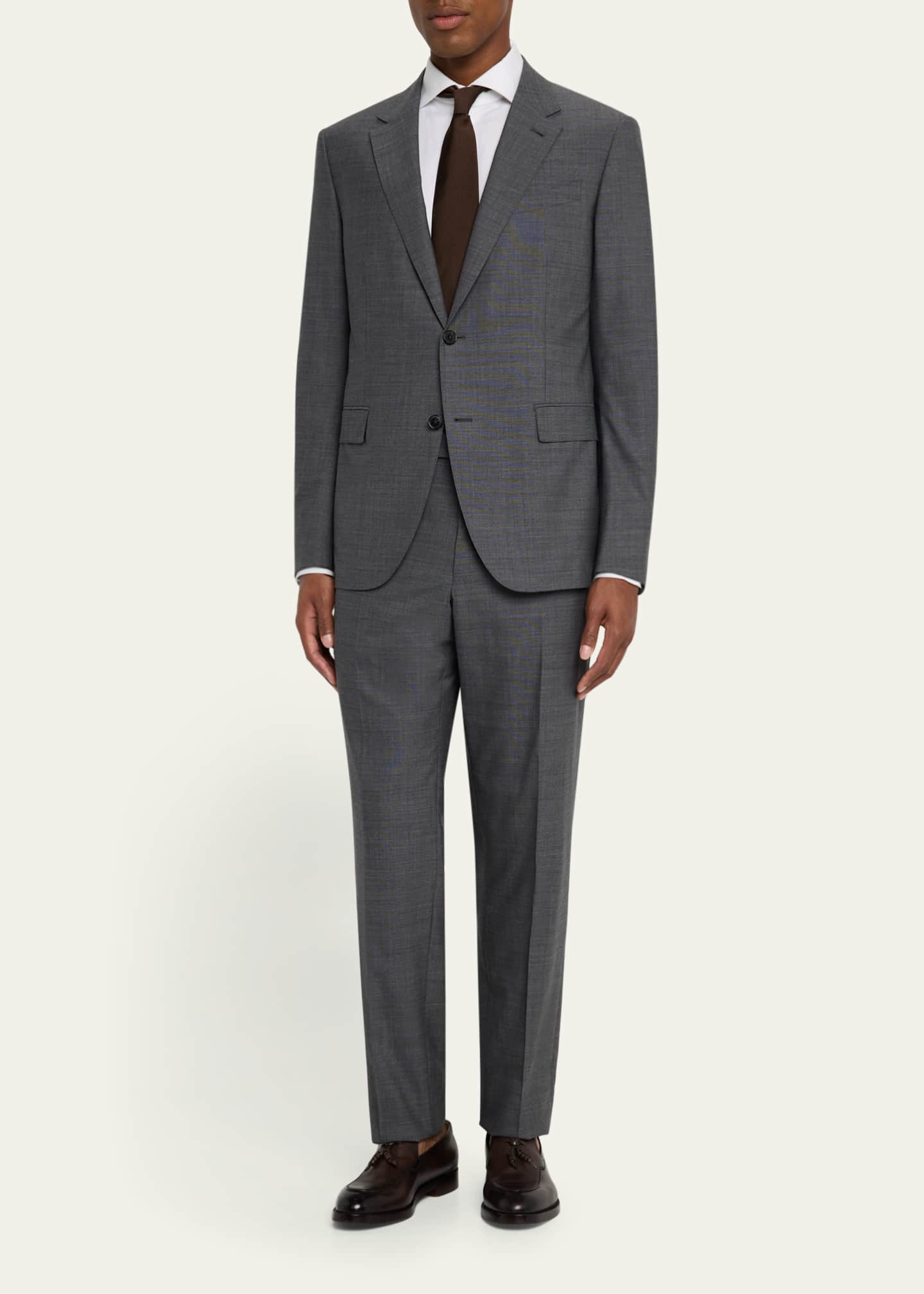 ZEGNA Men's Textured Wool Suit Image 2 of 8