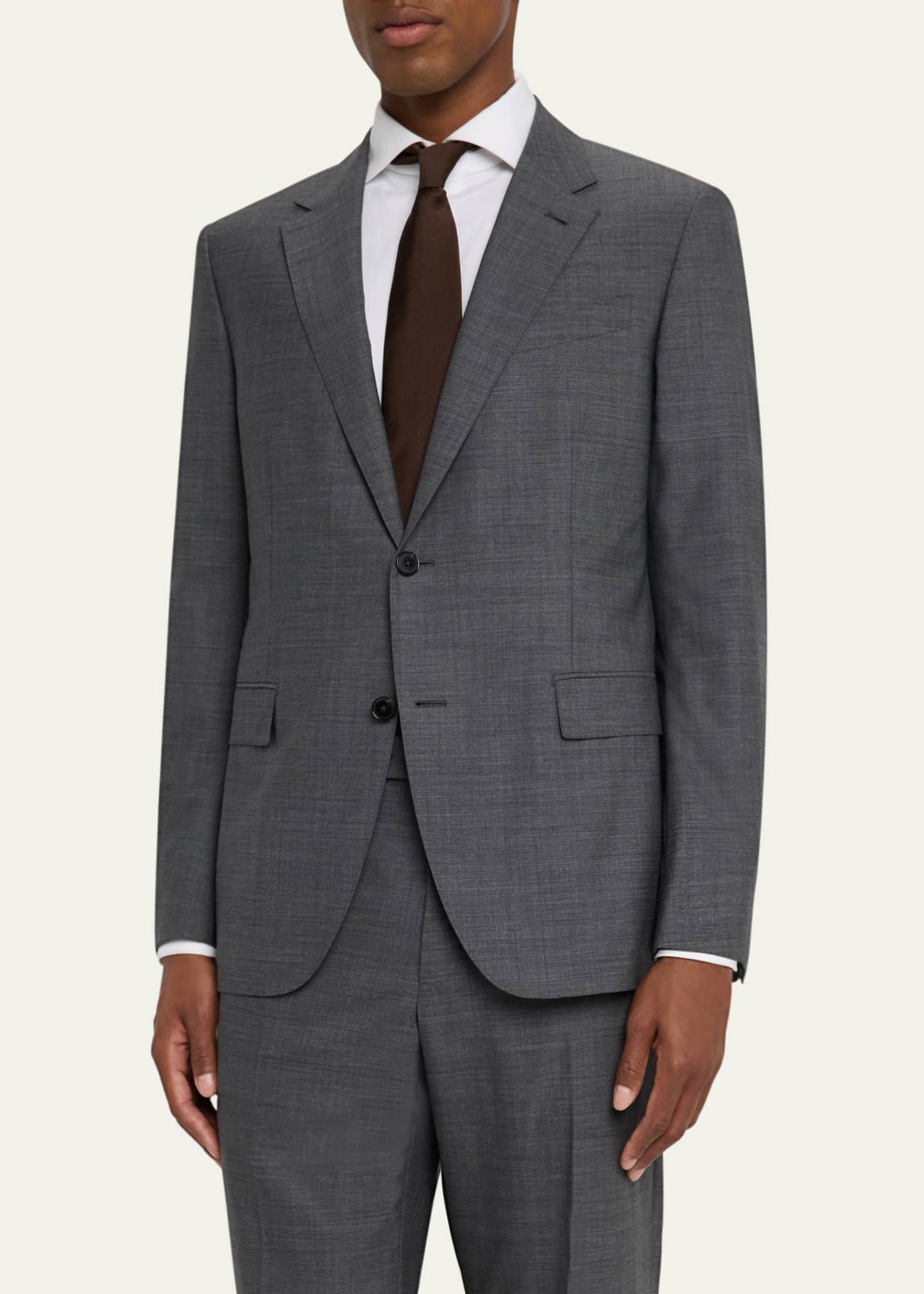ZEGNA Men's Textured Wool Suit Image 4 of 8