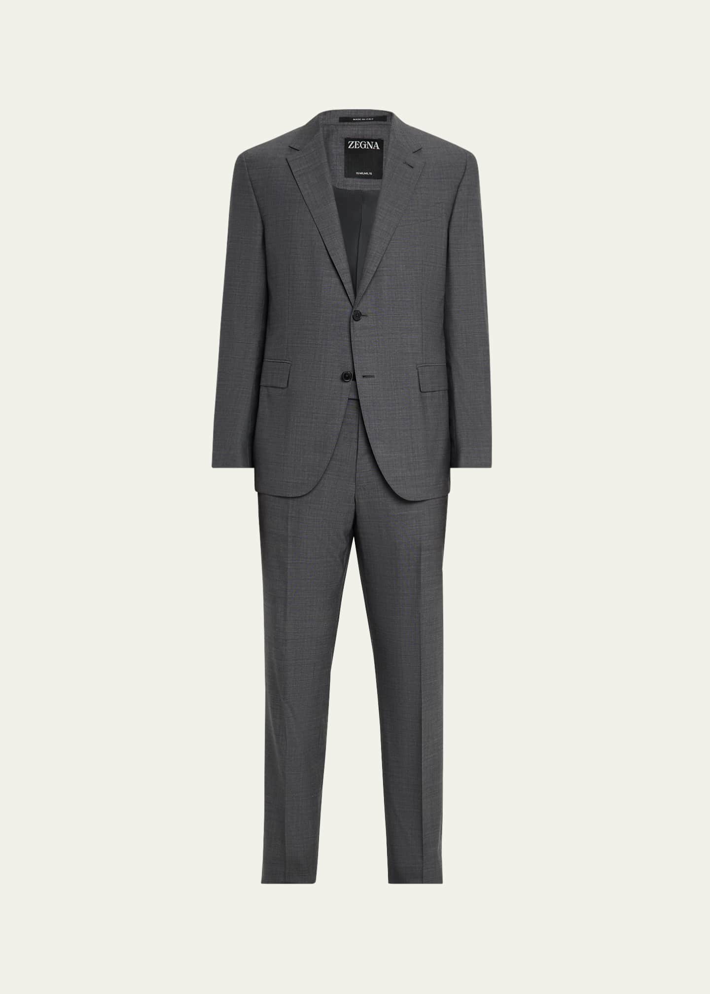 ZEGNA Men's Textured Wool Suit Image 1 of 8