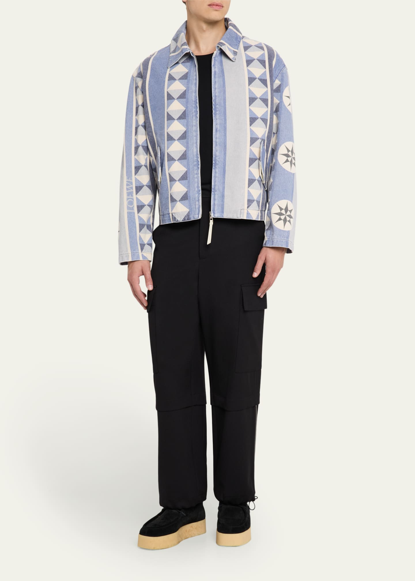 Loewe Men's Compass Denim Full-Zip Blouson Image 2 of 5