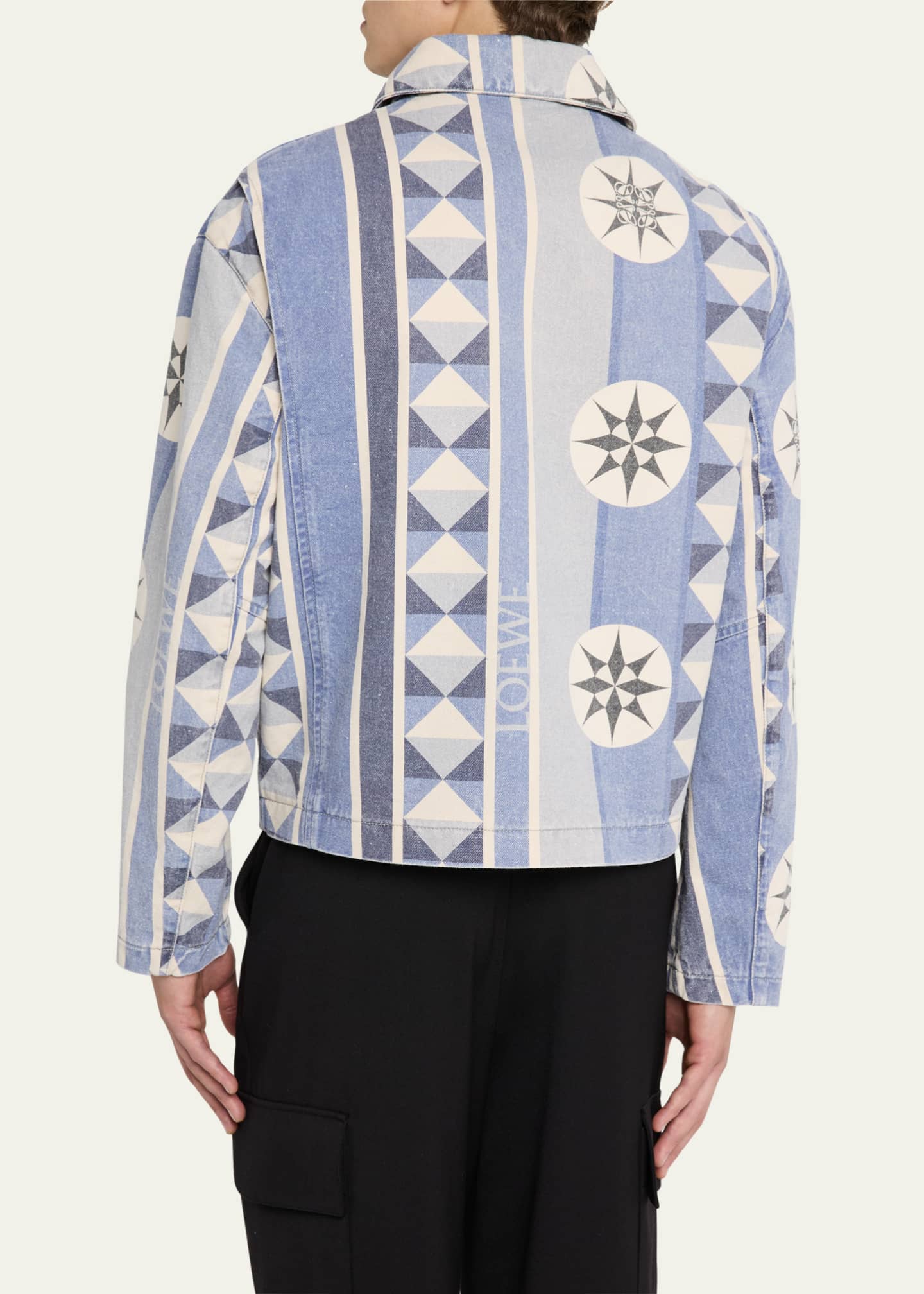 Loewe Men's Compass Denim Full-Zip Blouson Image 3 of 5