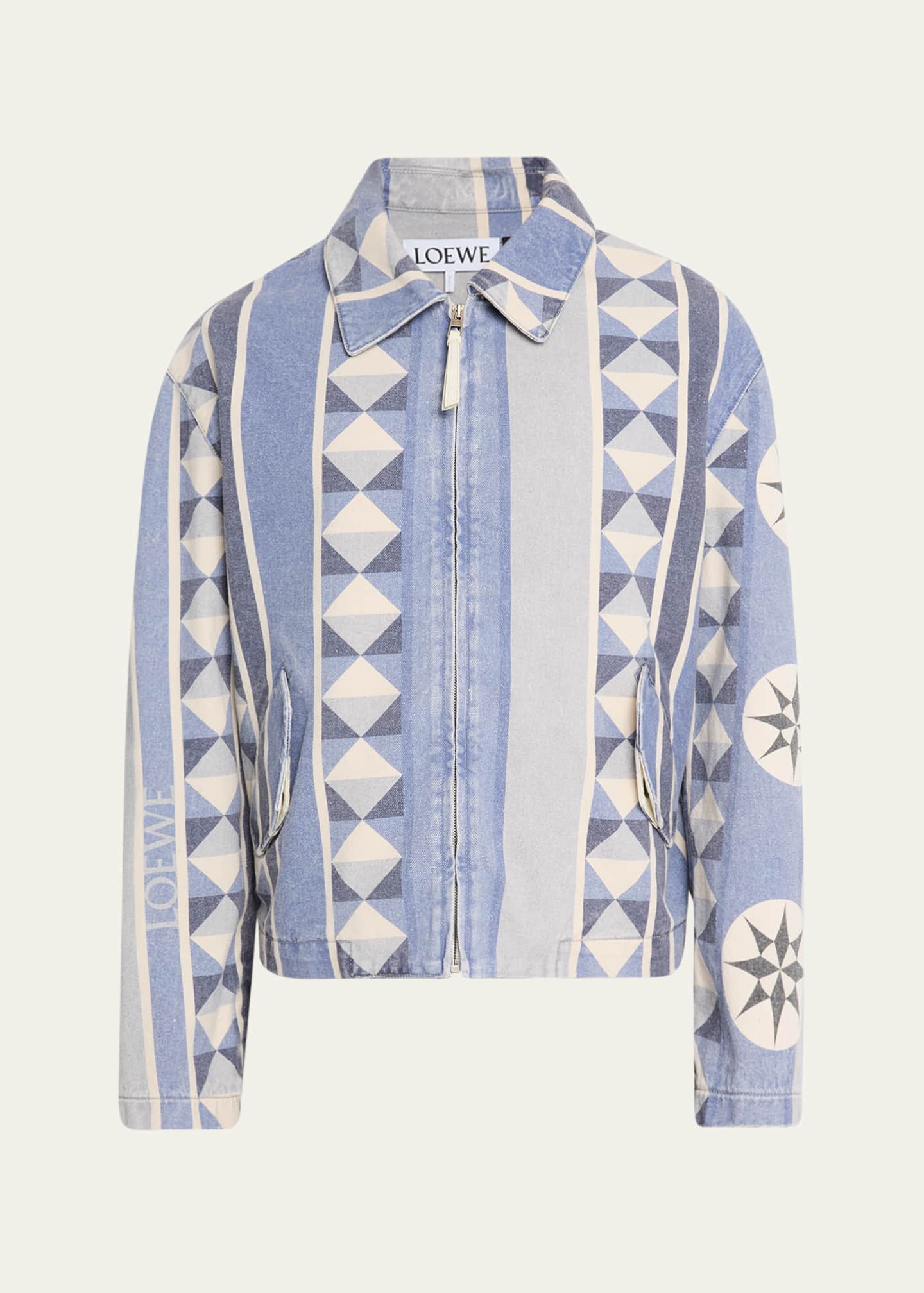 Loewe Men's Compass Denim Full-Zip Blouson Image 1 of 5