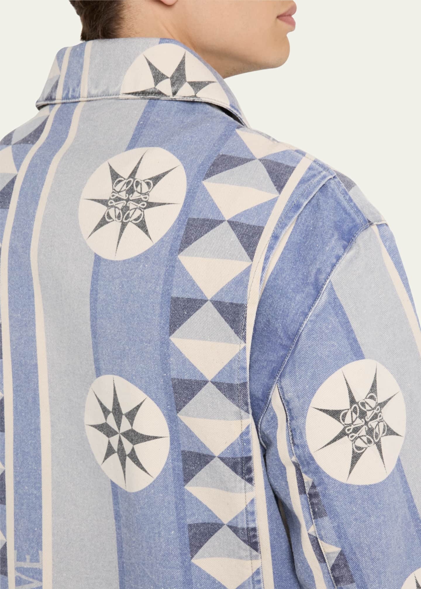 Loewe Men's Compass Denim Full-Zip Blouson Image 5 of 5