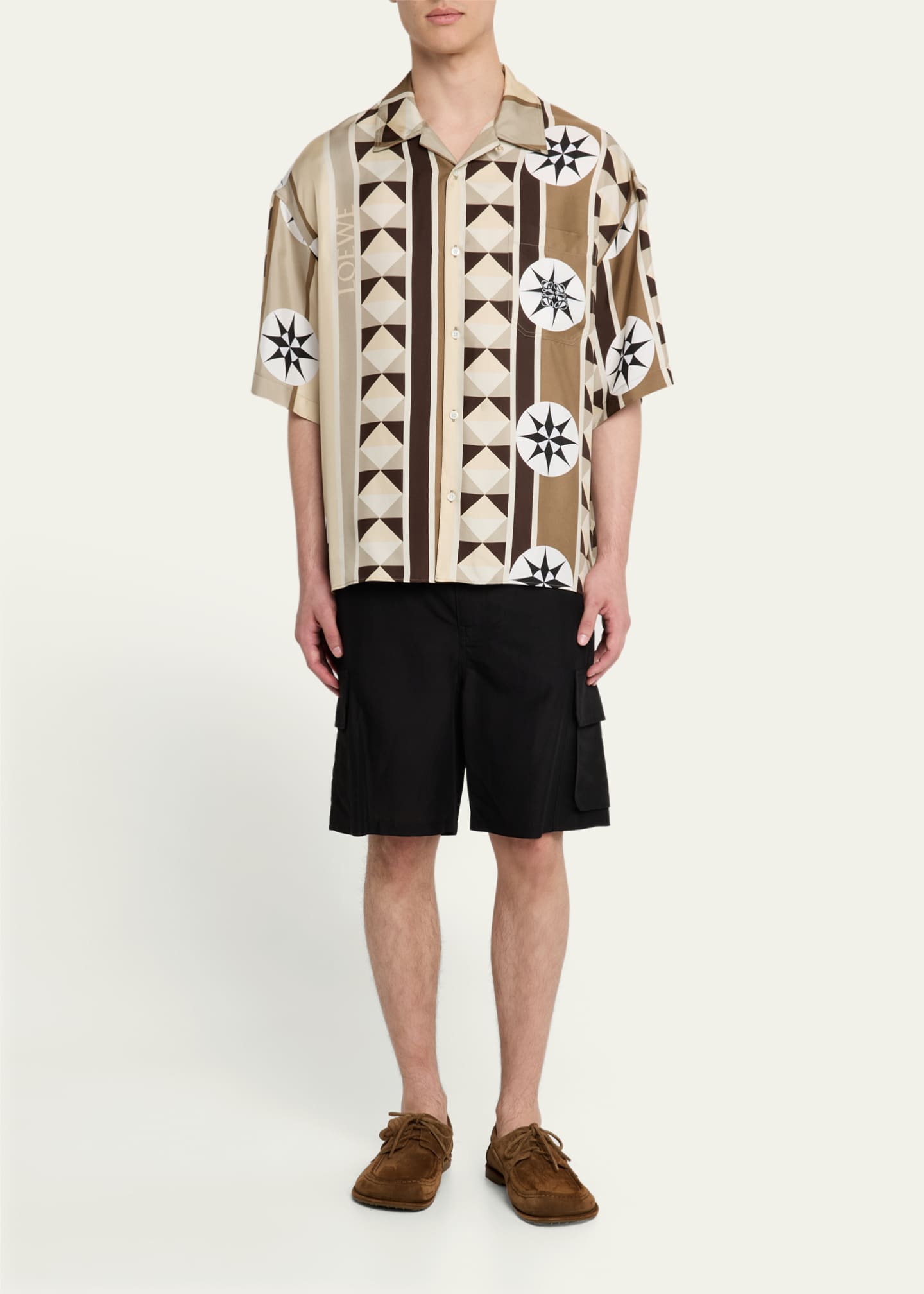 Loewe Men's Silk Compass Pocket Camp Shirt Image 2 of 5