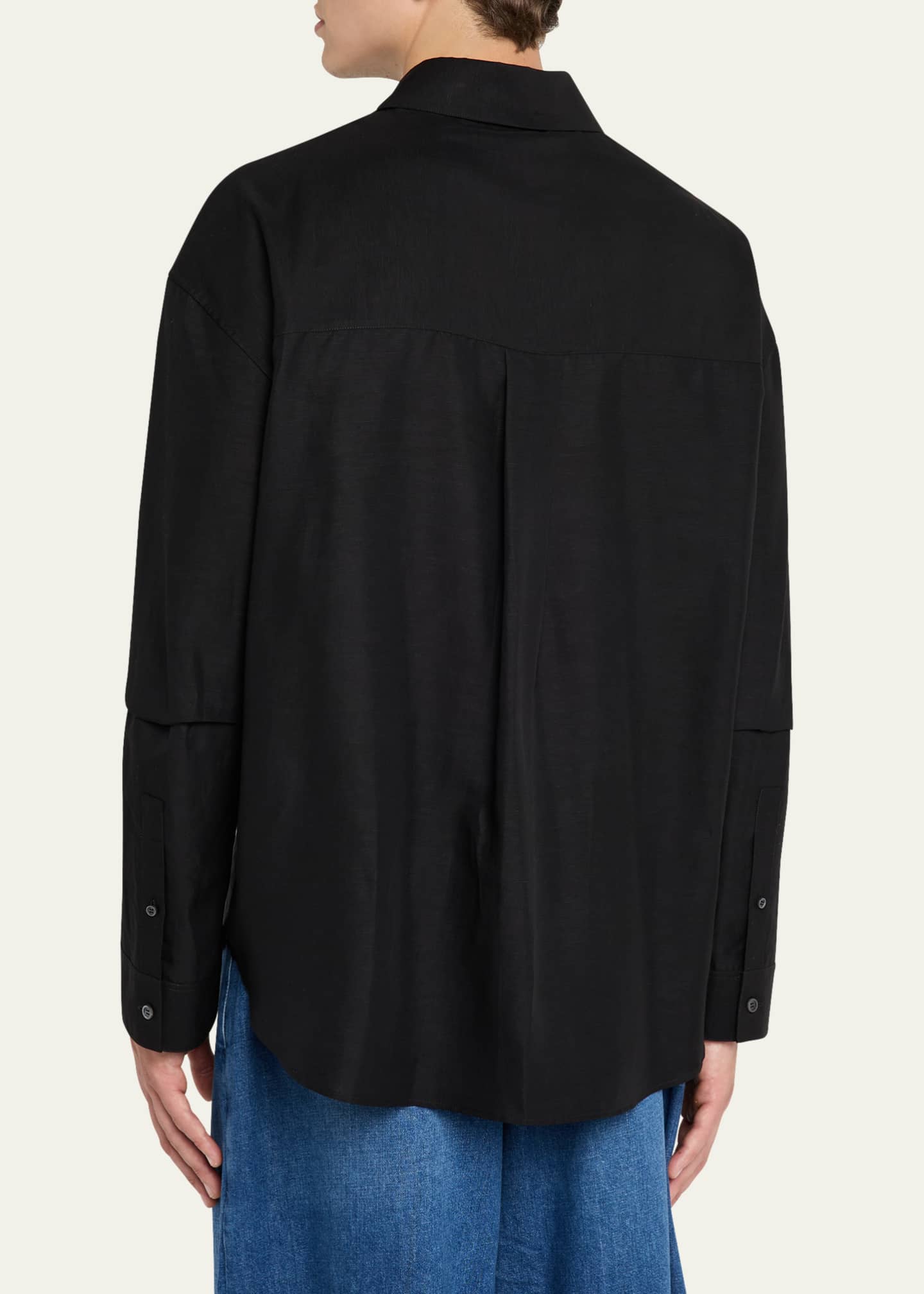Loewe Men's Anagram Pocket Sport Shirt Image 3 of 5